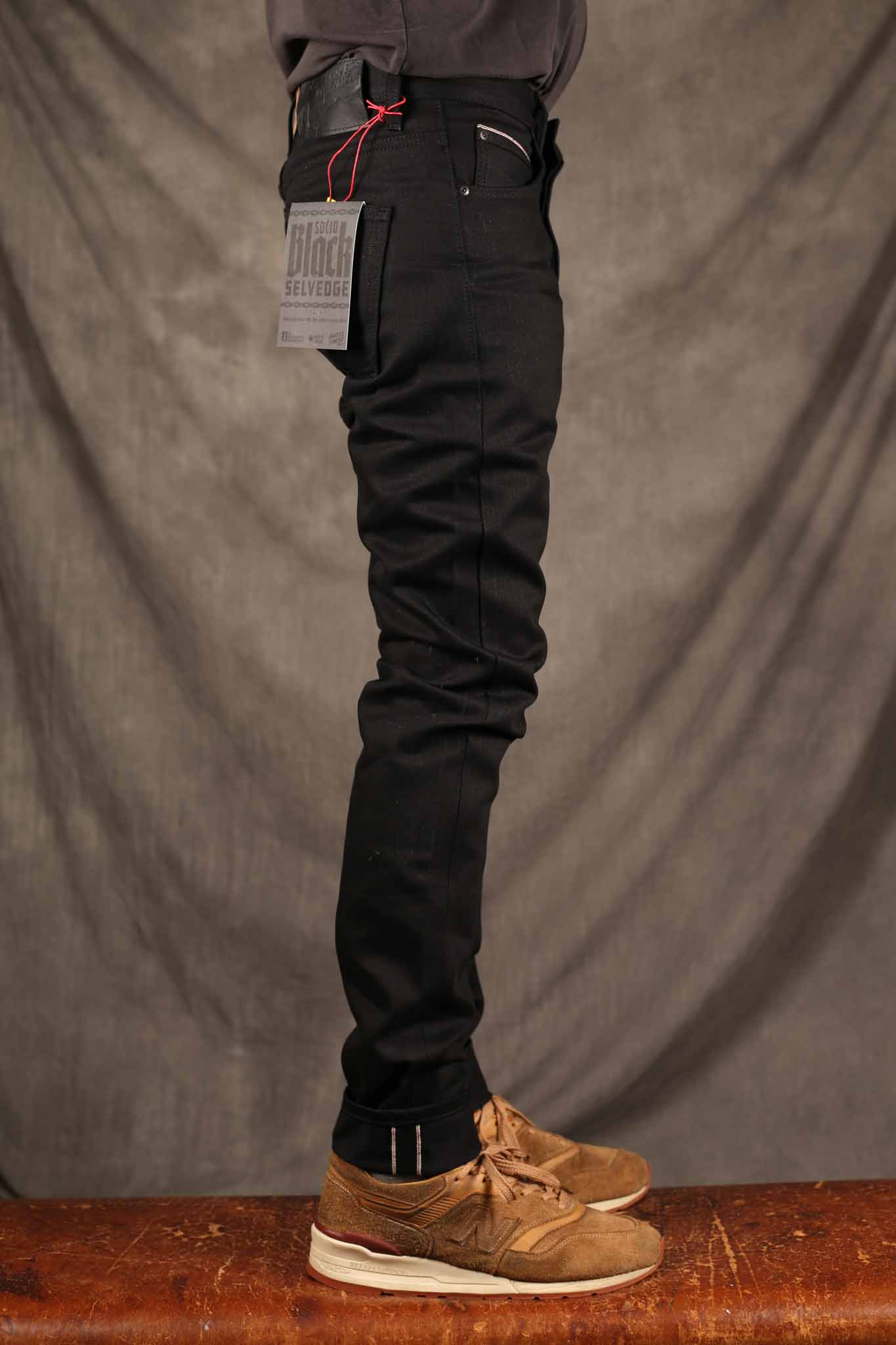 Naked and Famous Super Guy - 13oz Solid Black Selvedge