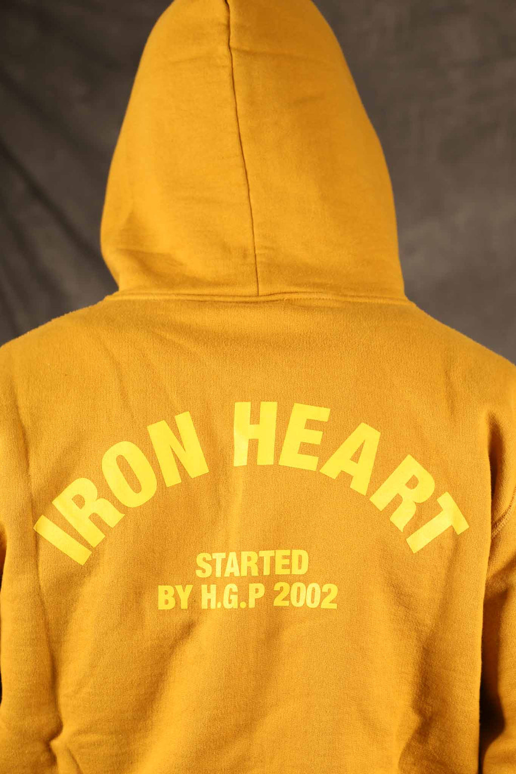 Iron Heart IHSW-81L-MUS-NP 14oz Ultra Heavyweight Loopwheel Cotton Zippered Hoodie - Mustard