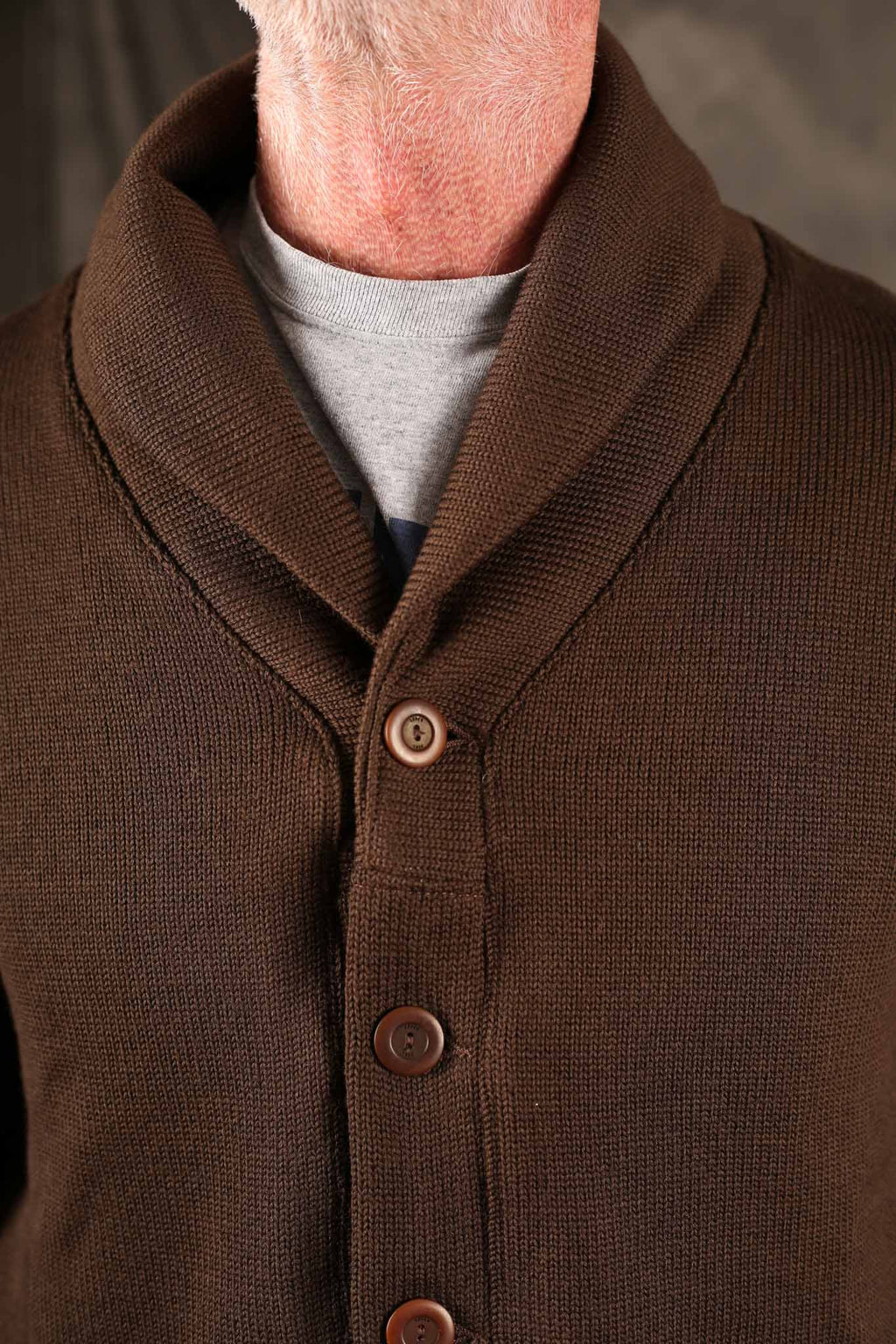 Dehen Shawl Sweater Coat Brown