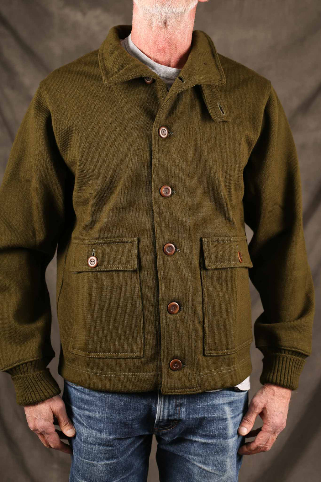 Dehen Submariner Sweater Coat - Loden