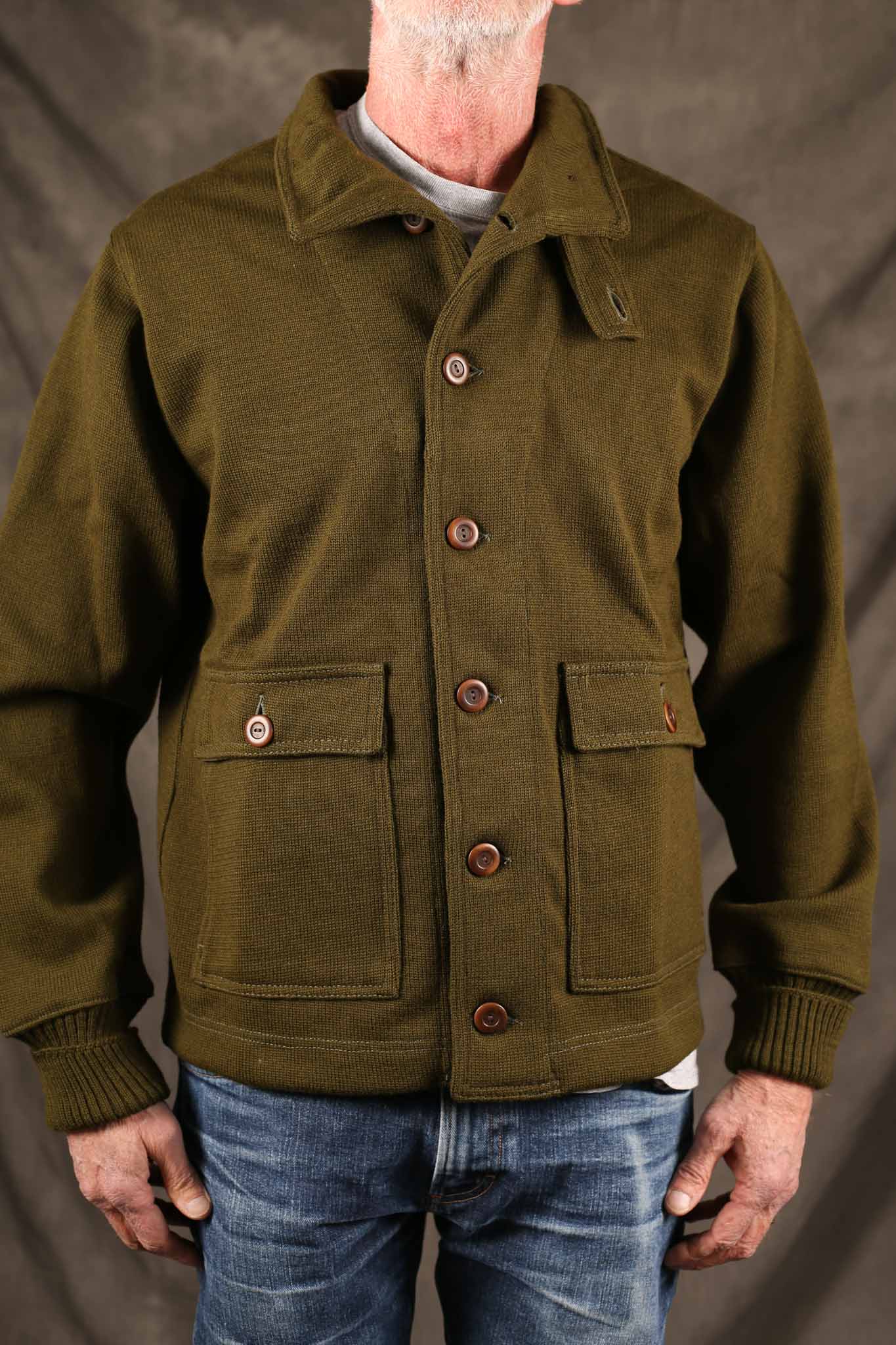Dehen Submariner Sweater Coat - Loden