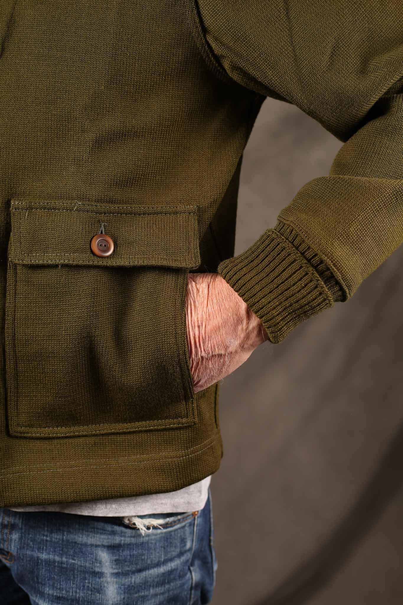 Dehen Submariner Sweater Coat - Loden