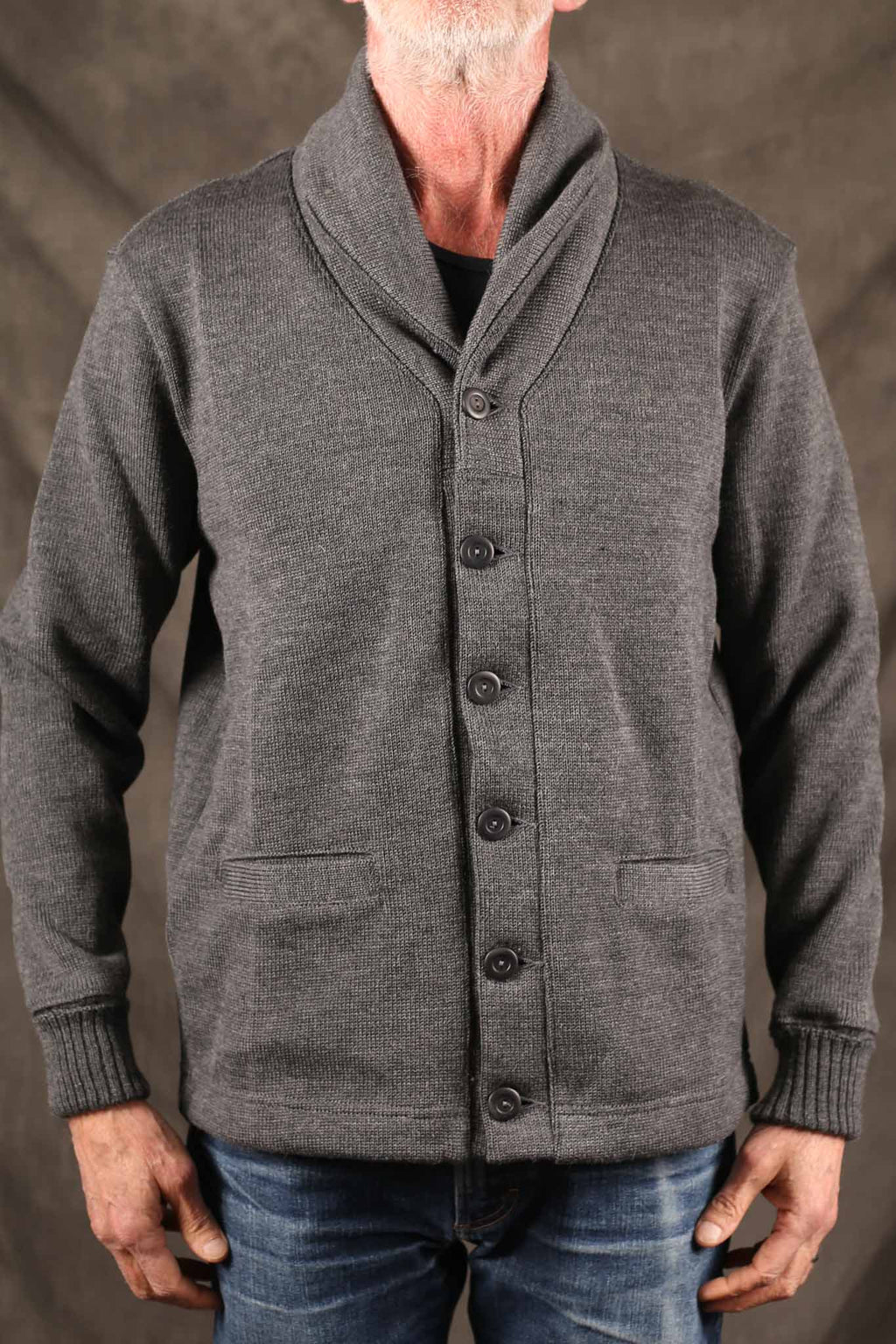 Dehen Shawl Sweater Charcoal