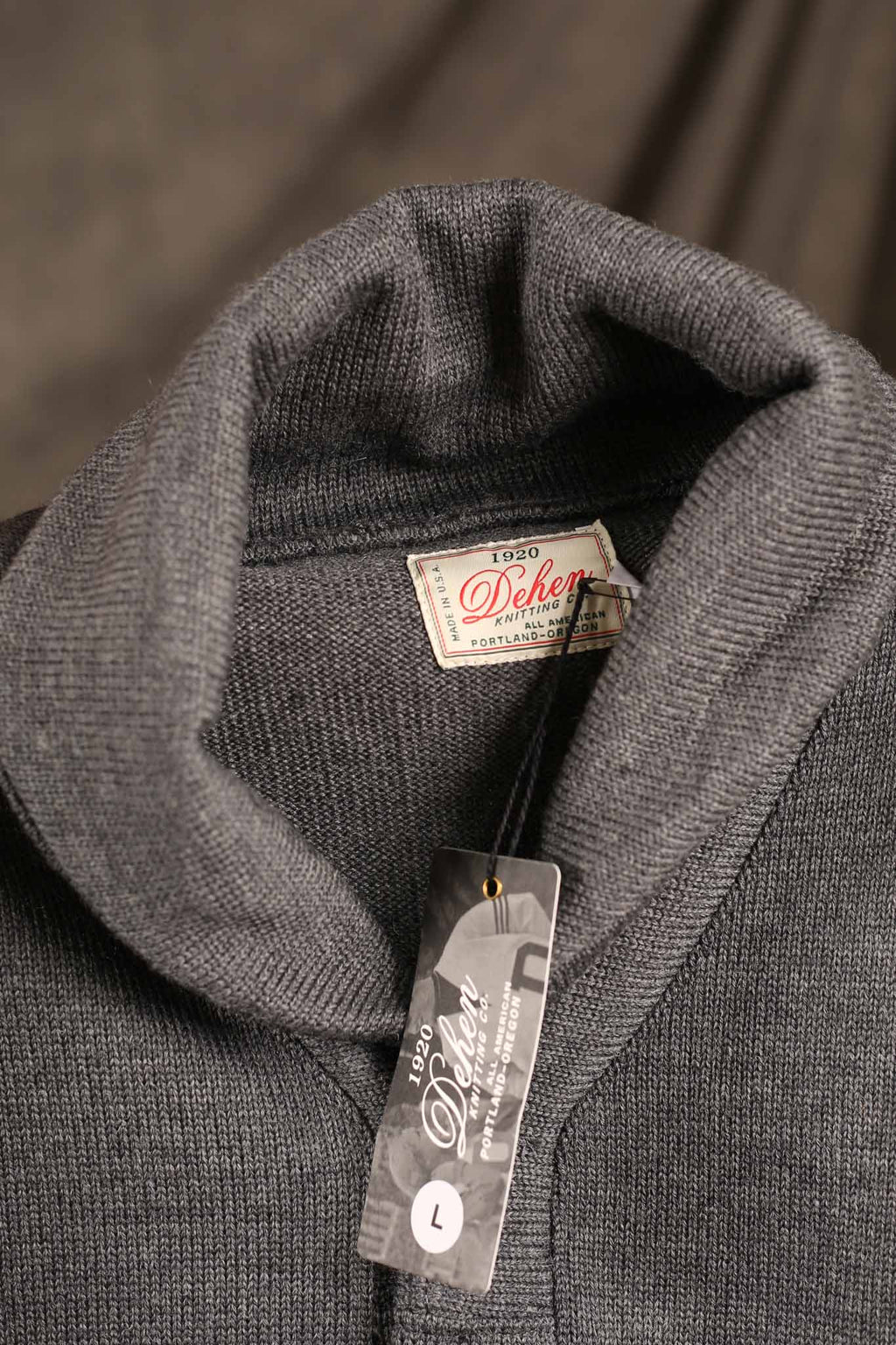 Dehen Shawl Sweater Charcoal