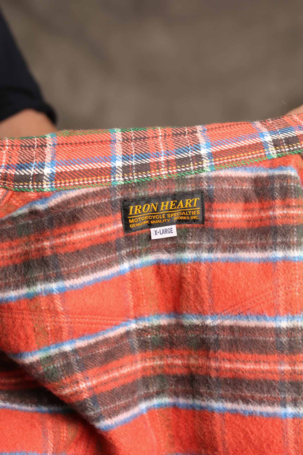 Iron Heart IHSH-436-RED - Ultra Heavy Flannel American Check Western Shirt - Red