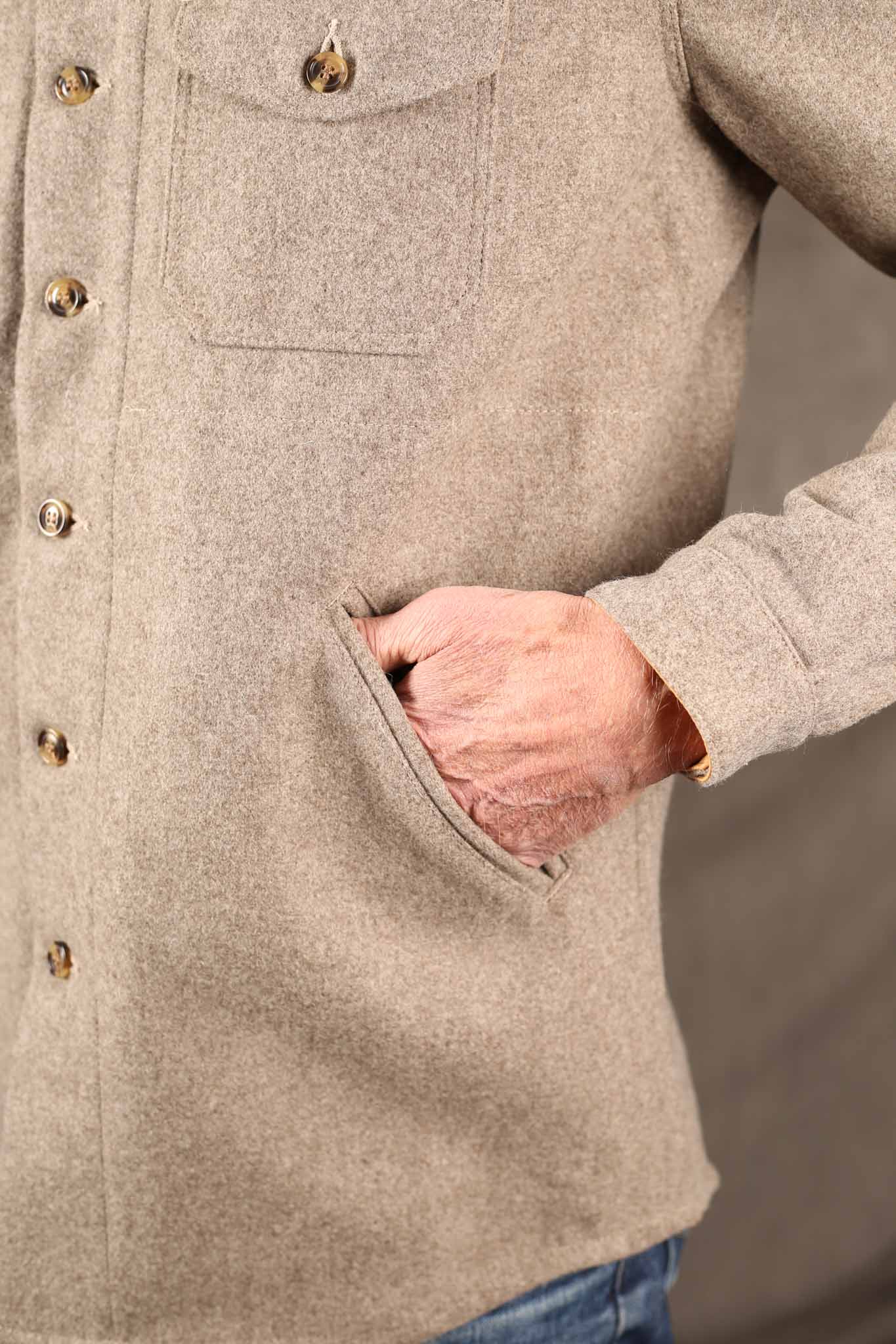 Dehen Crissman Overshirt - Oatmeal