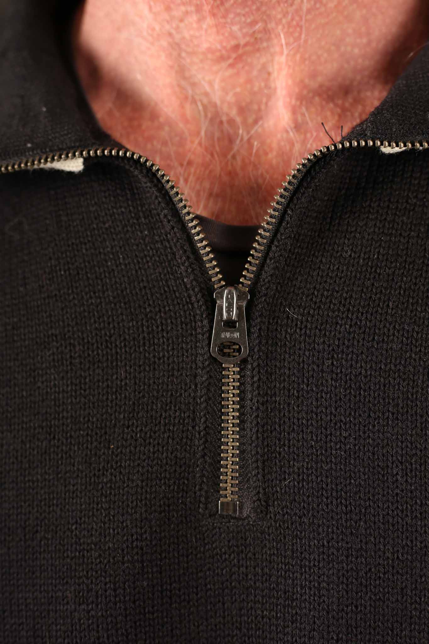 Dehen Motorcycle Sweater - Black / Off White