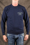 THE FLAT HEAD - round-neck sweatshirt- FN-SWC-101SP - INDIGO
