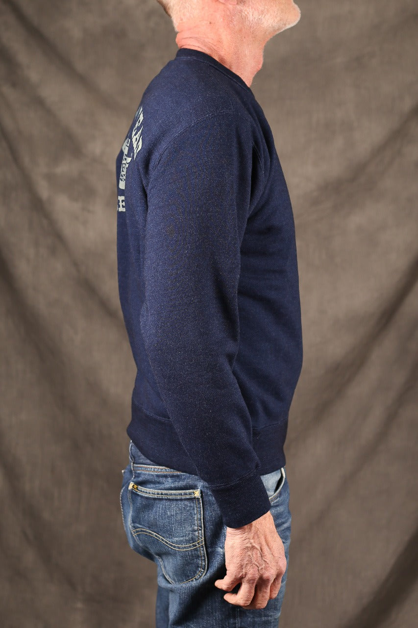THE FLAT HEAD - round-neck sweatshirt- FN-SWC-101SP - INDIGO