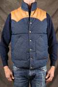 THE FLAT HEAD - Denim Puffer Vest FN-OJ-DPV00