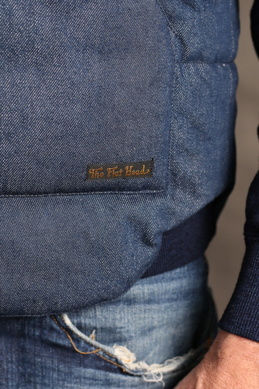 THE FLAT HEAD - Denim Puffer Vest FN-OJ-DPV00