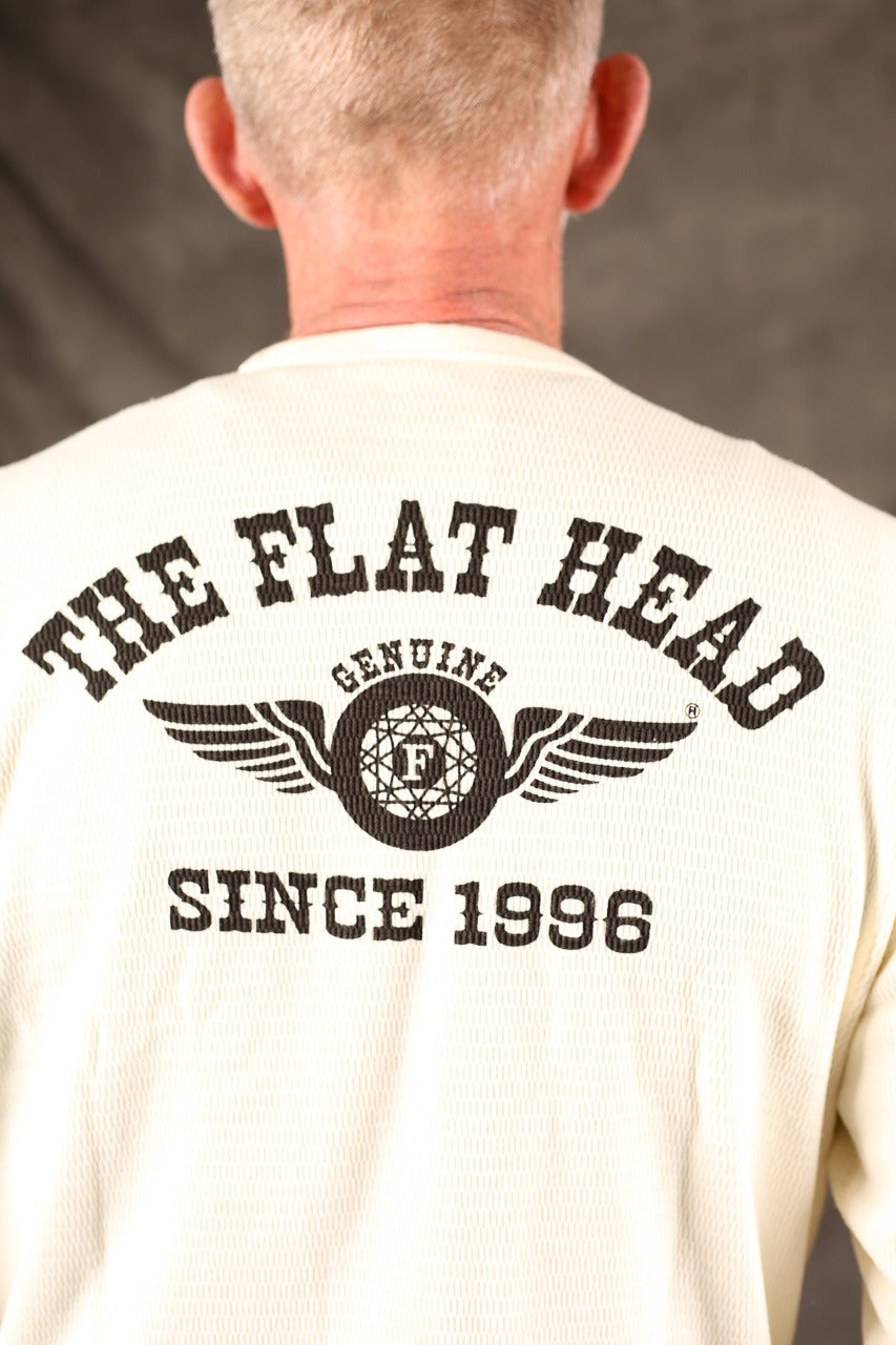 THE FLAT HEAD - THERMAL SWEATER - FN-THL-203 - WHITE