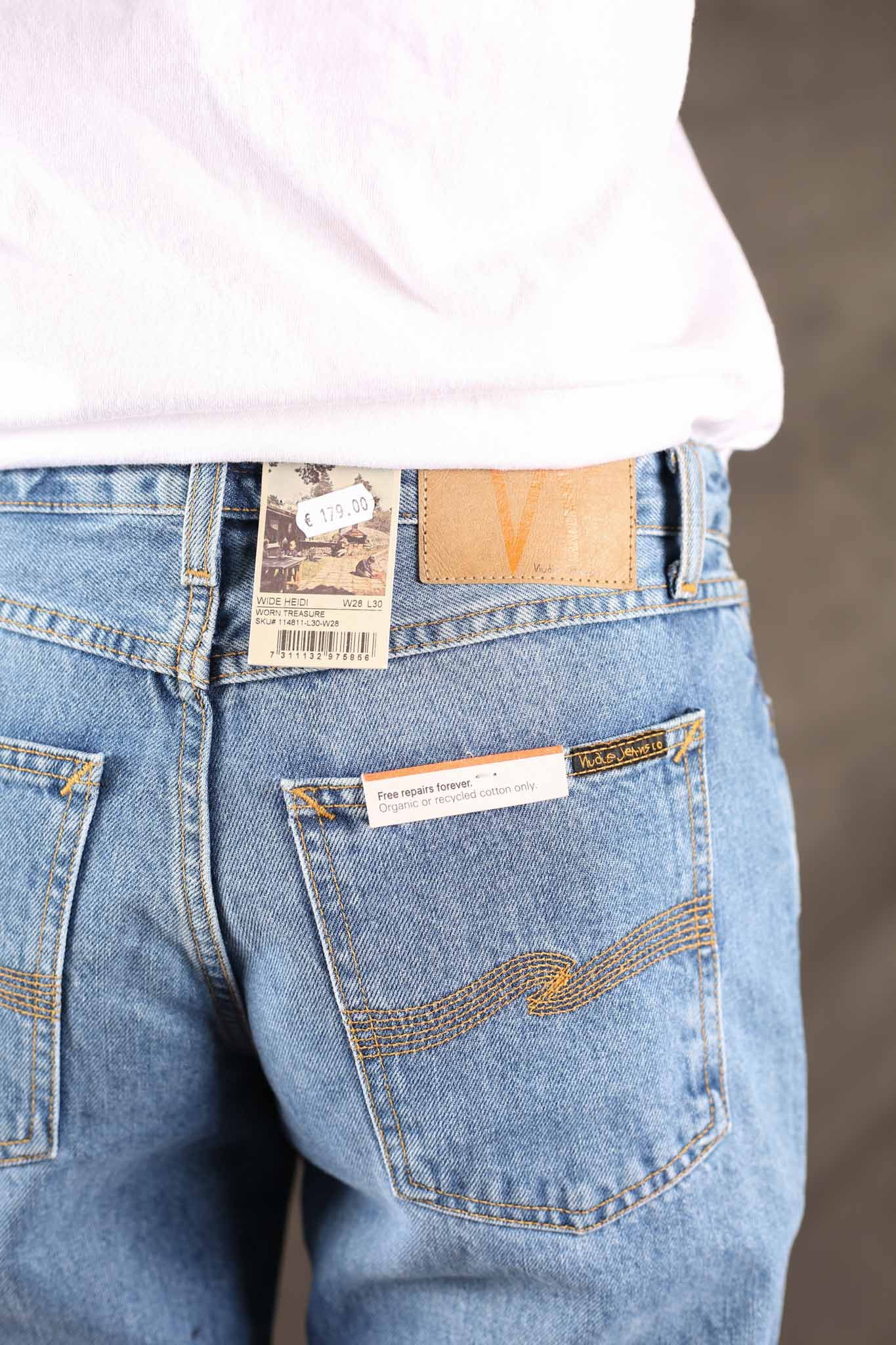 NUDIE JEANS - Womens Wide Heidi Worn Treasure