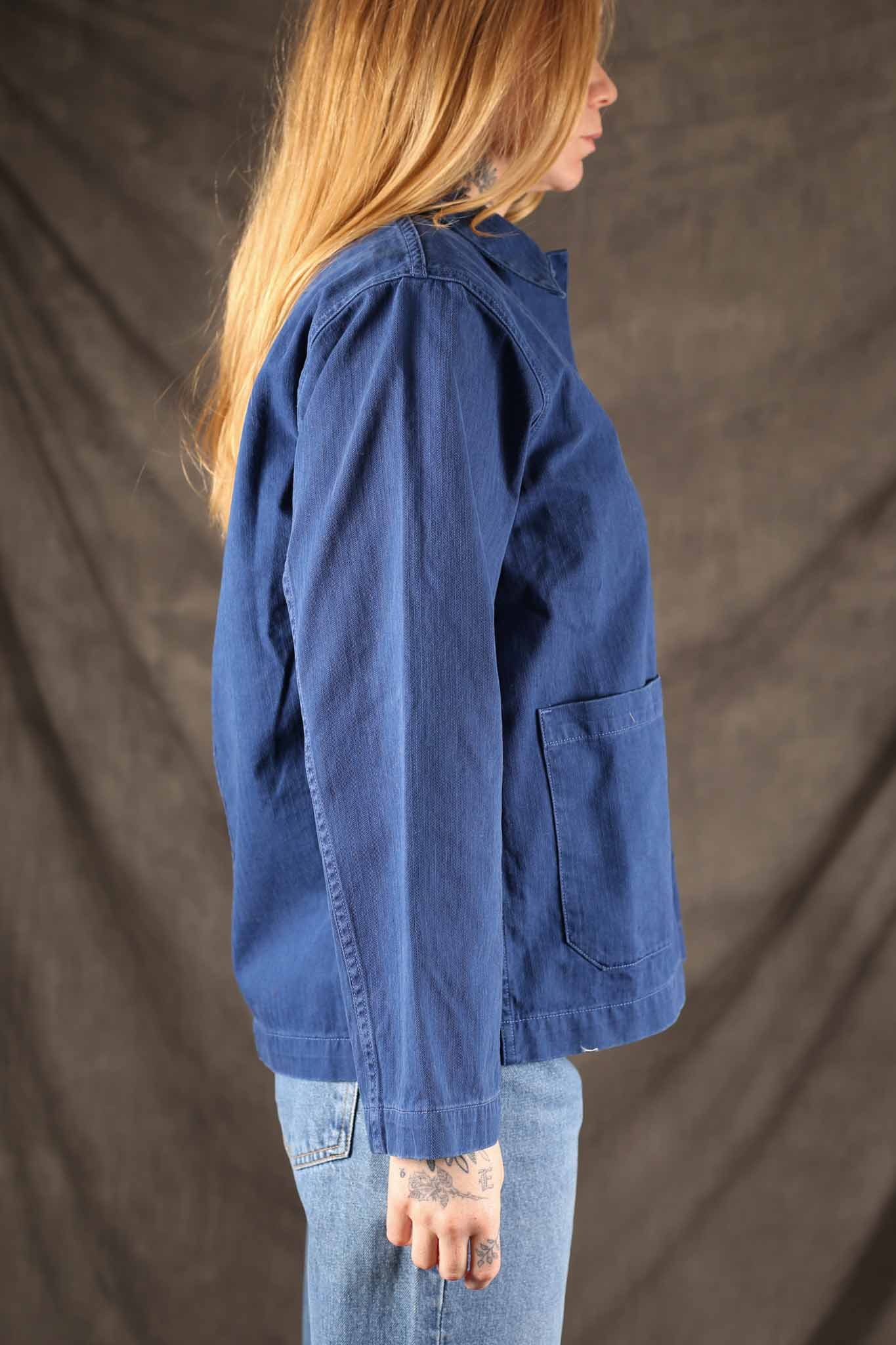 NUDIE JEANS - Womens Lovis Herringbone Jacket - Blue