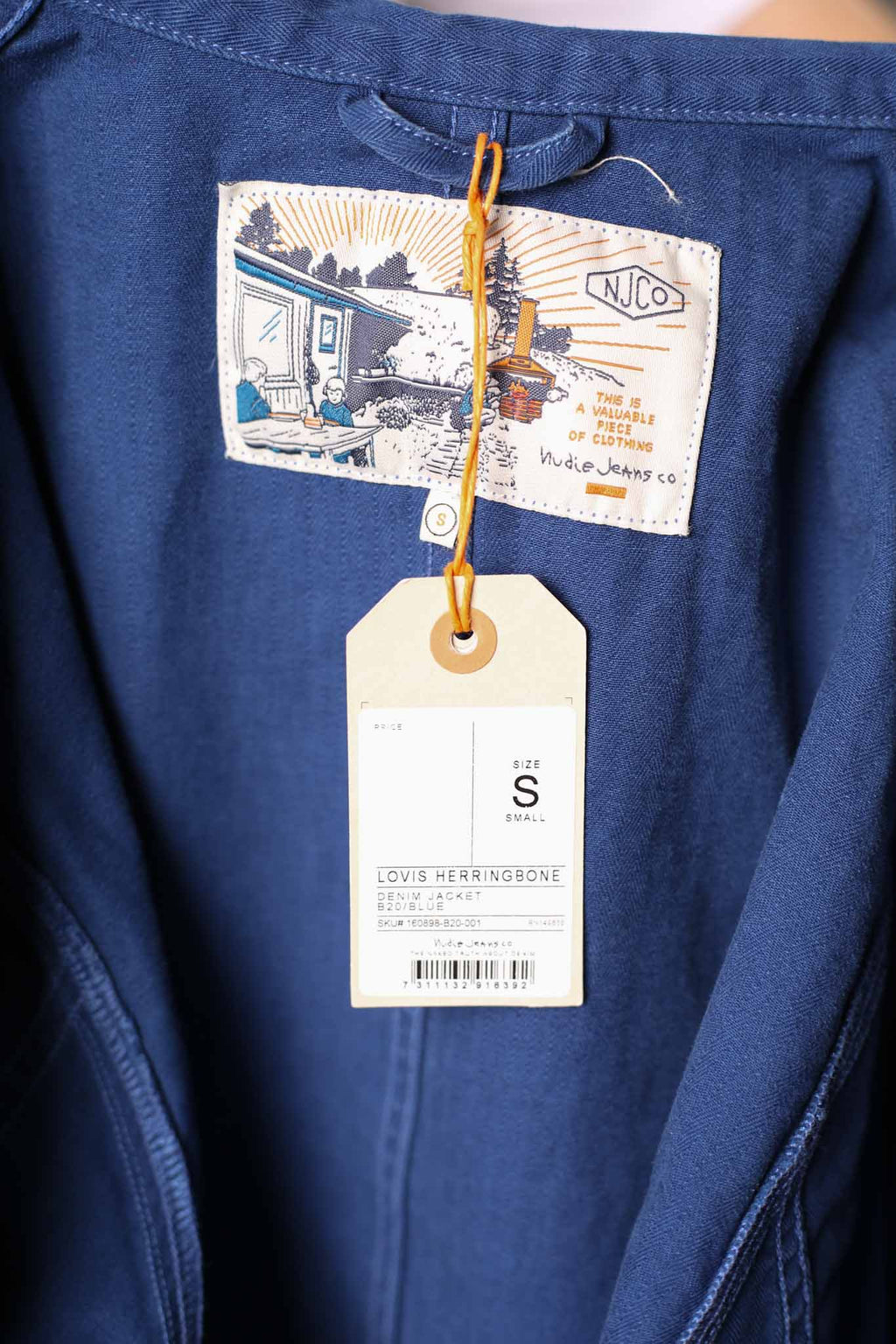 NUDIE JEANS - Womens Lovis Herringbone Jacket - Blue