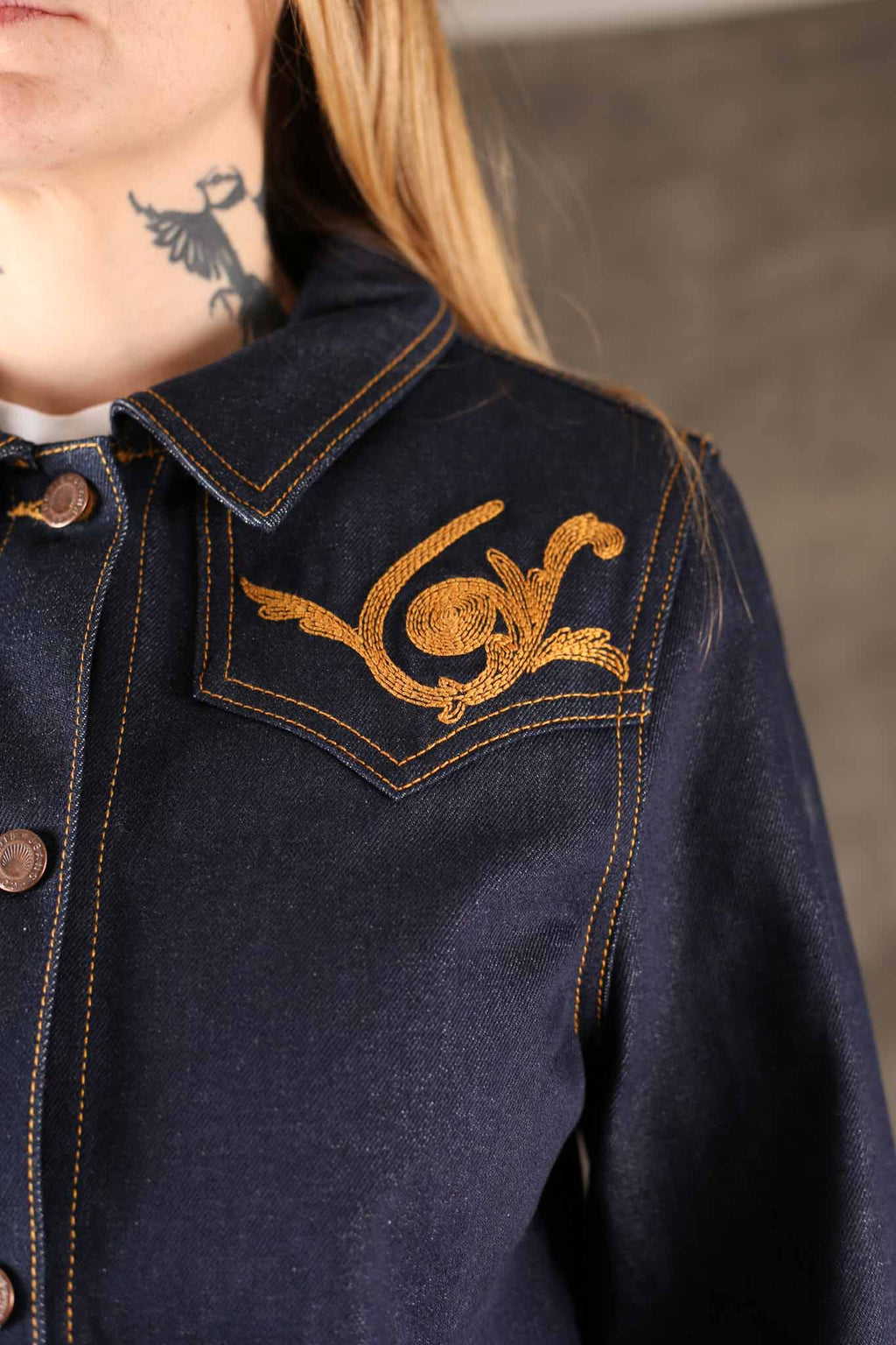 NUDIE JEANS - Womens Kelly Western Jacket Embroider