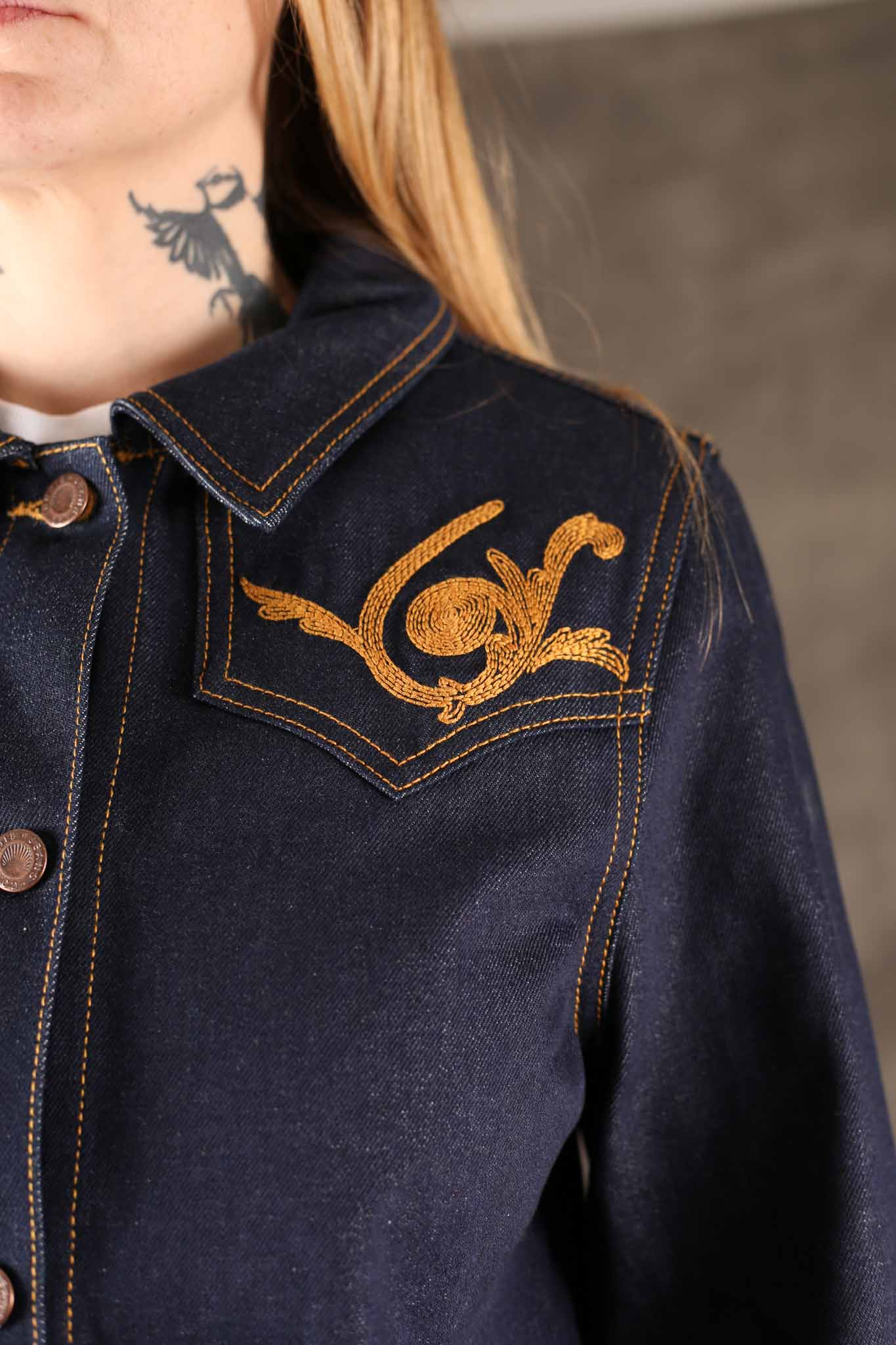 NUDIE JEANS - Womens Kelly Western Jacket Embroider