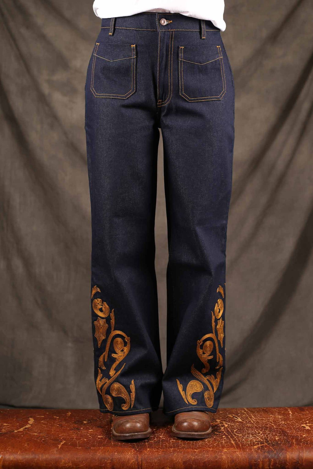 NUDIE JEANS - Womens Holly Western Pants Embroidery