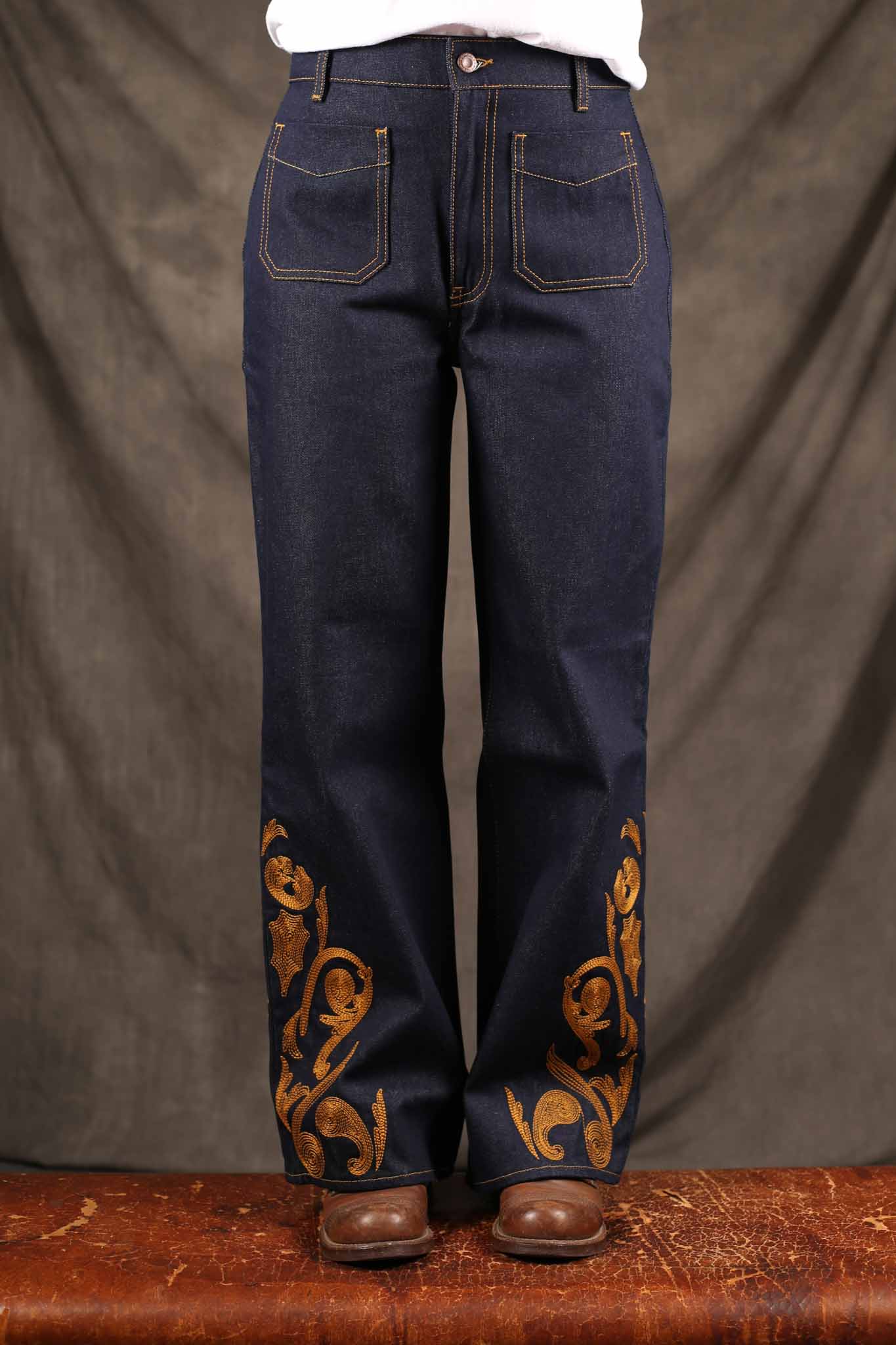 NUDIE JEANS - Womens Holly Western Pants Embroidery