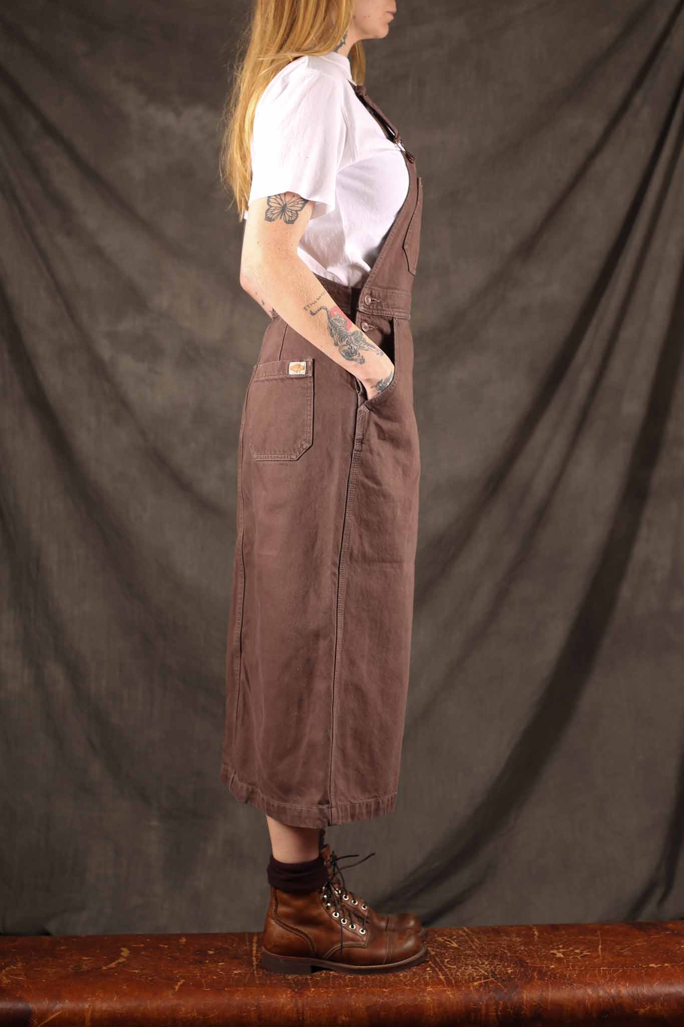 NUDIE JEANS - Womens Inger Dungarees Dress Espresso