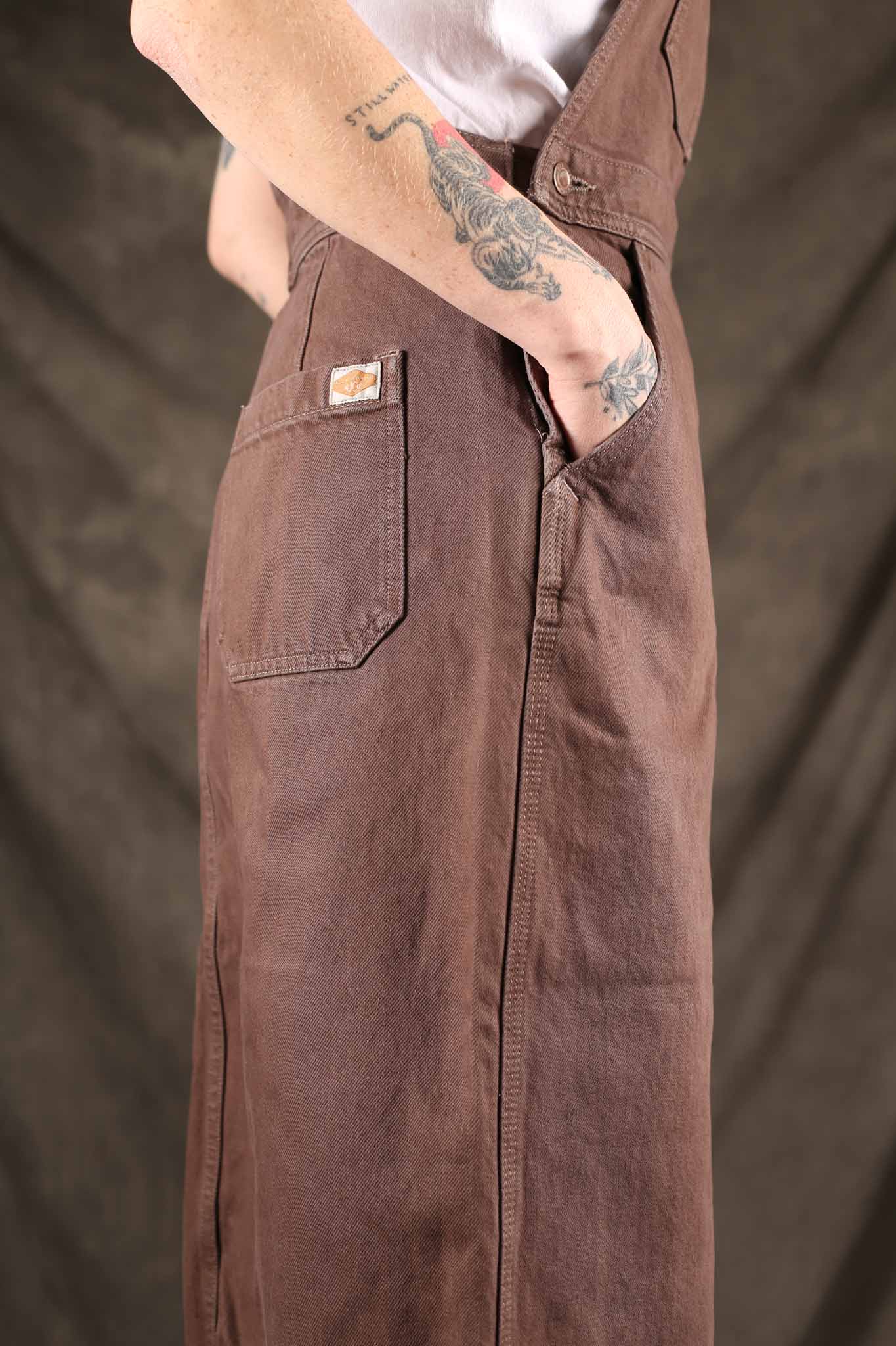 NUDIE JEANS - Womens Inger Dungarees Dress Espresso