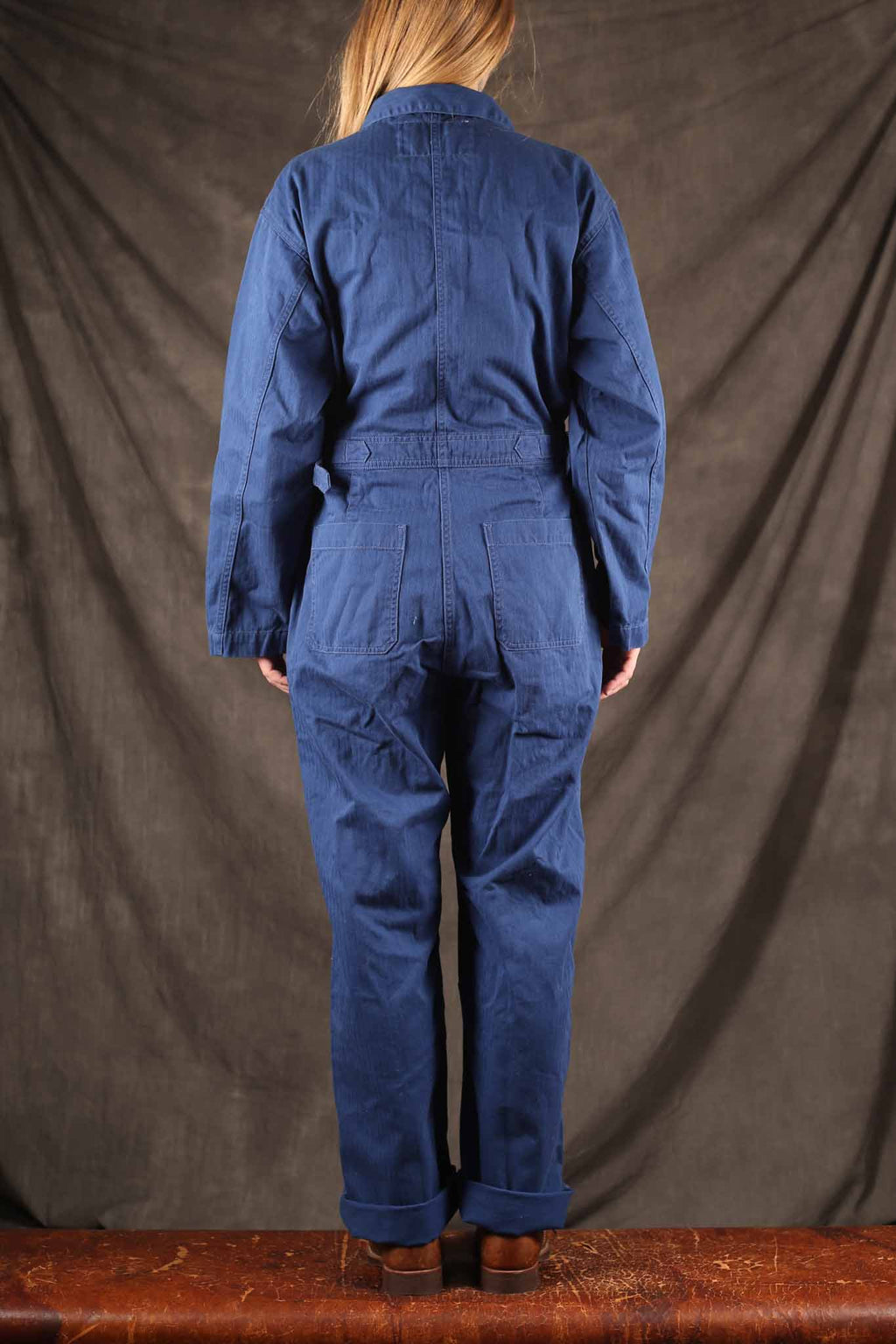 NUDIE JEANS - Ella Herringbone Boilersuit Blue