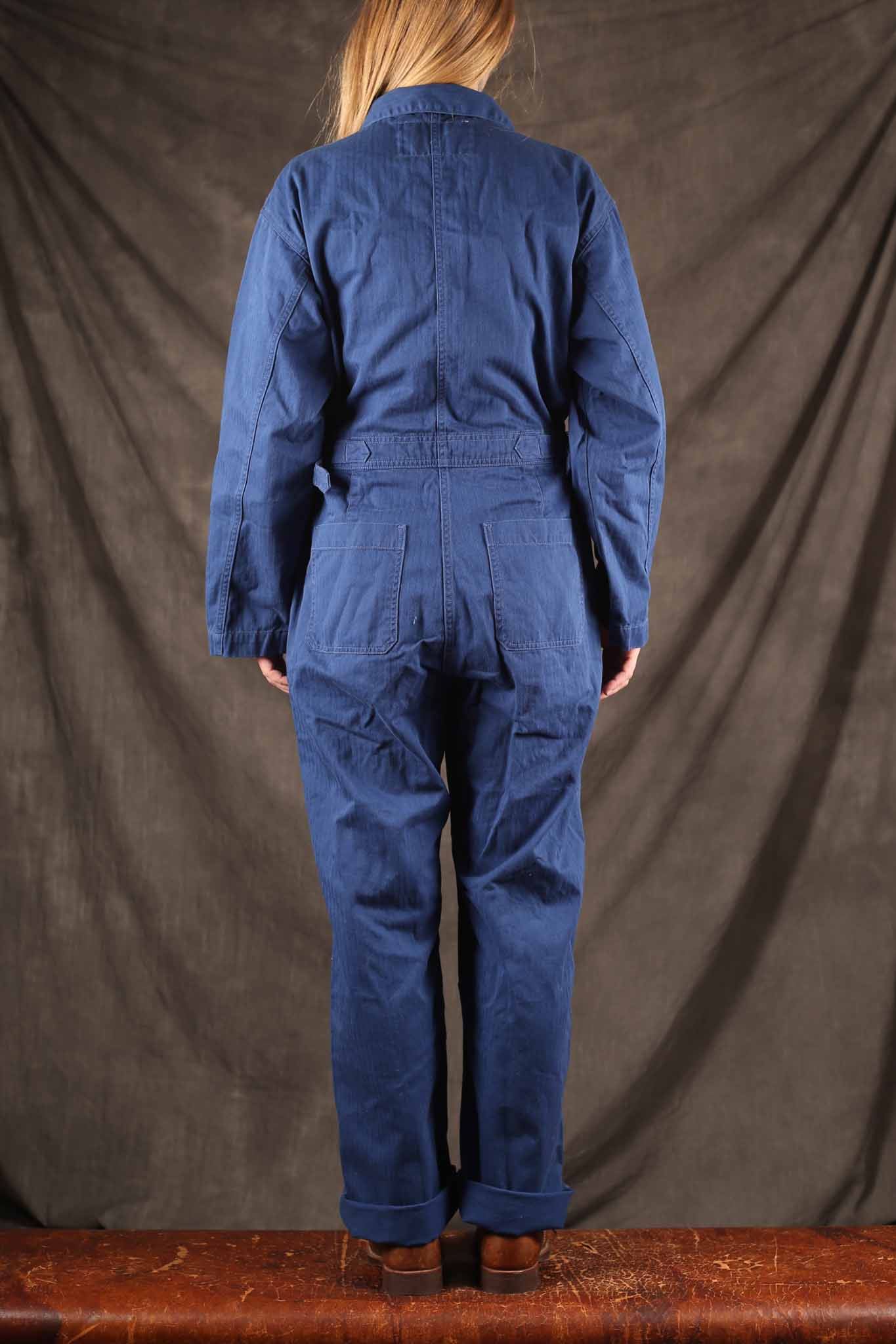 NUDIE JEANS - Ella Herringbone Boilersuit Blue