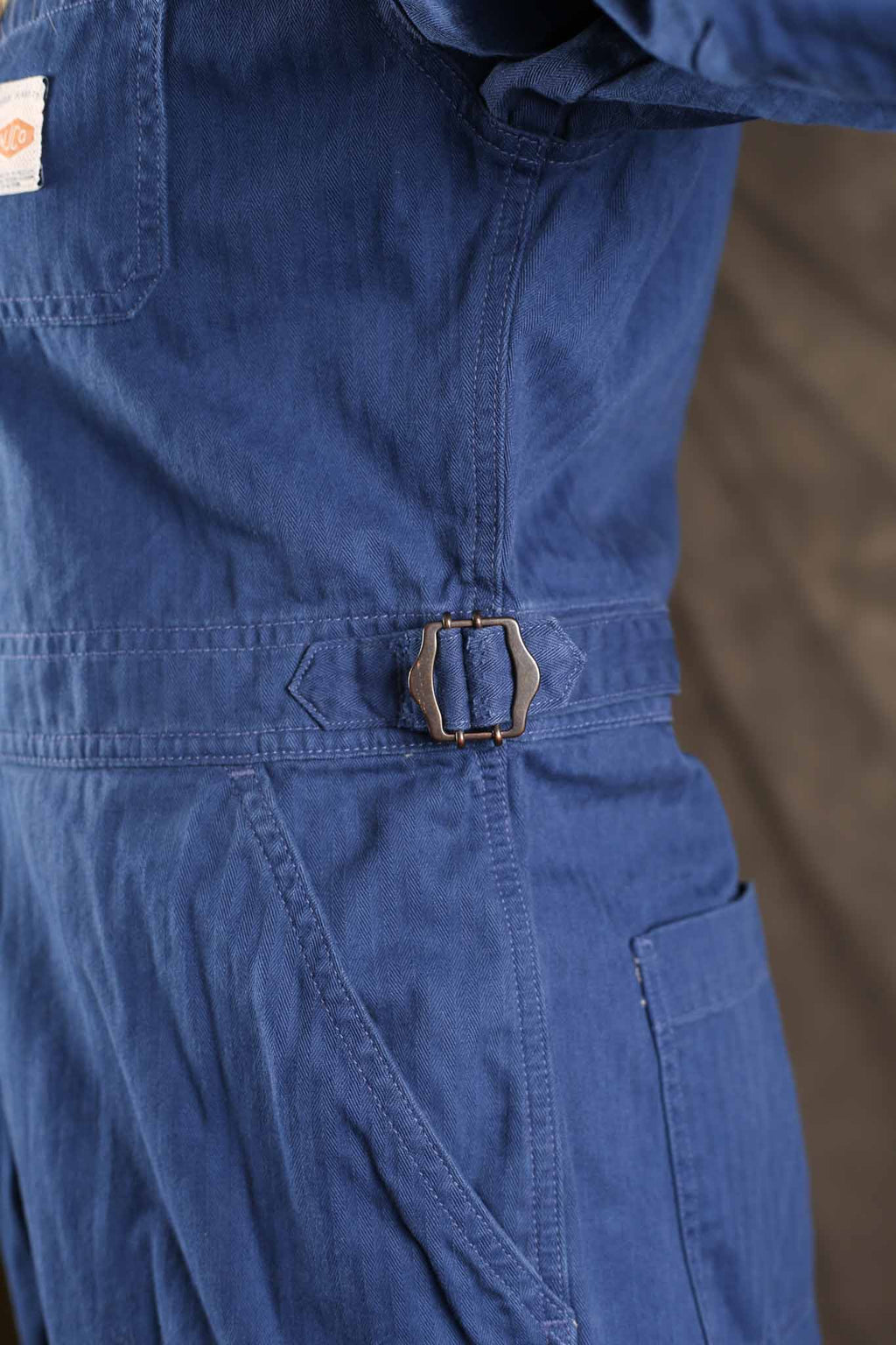 NUDIE JEANS - Ella Herringbone Boilersuit Blue