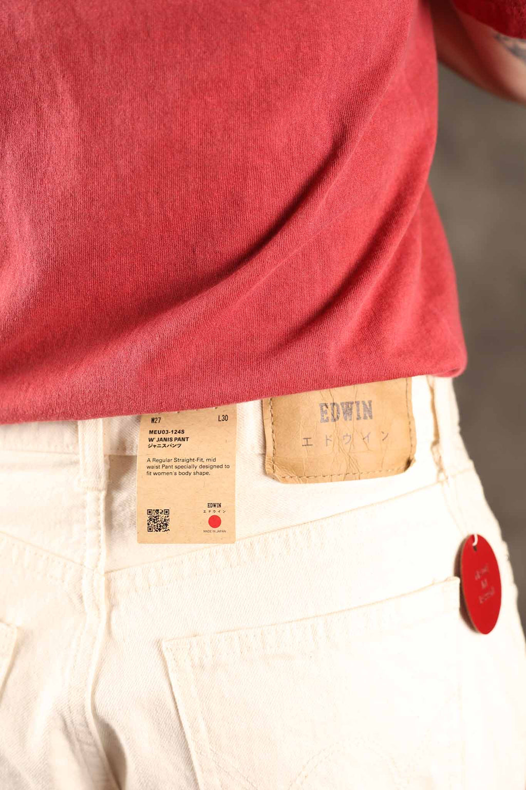 Edwin Made in Japan - Womens  Straight Janis Pant - Natural Rinsed