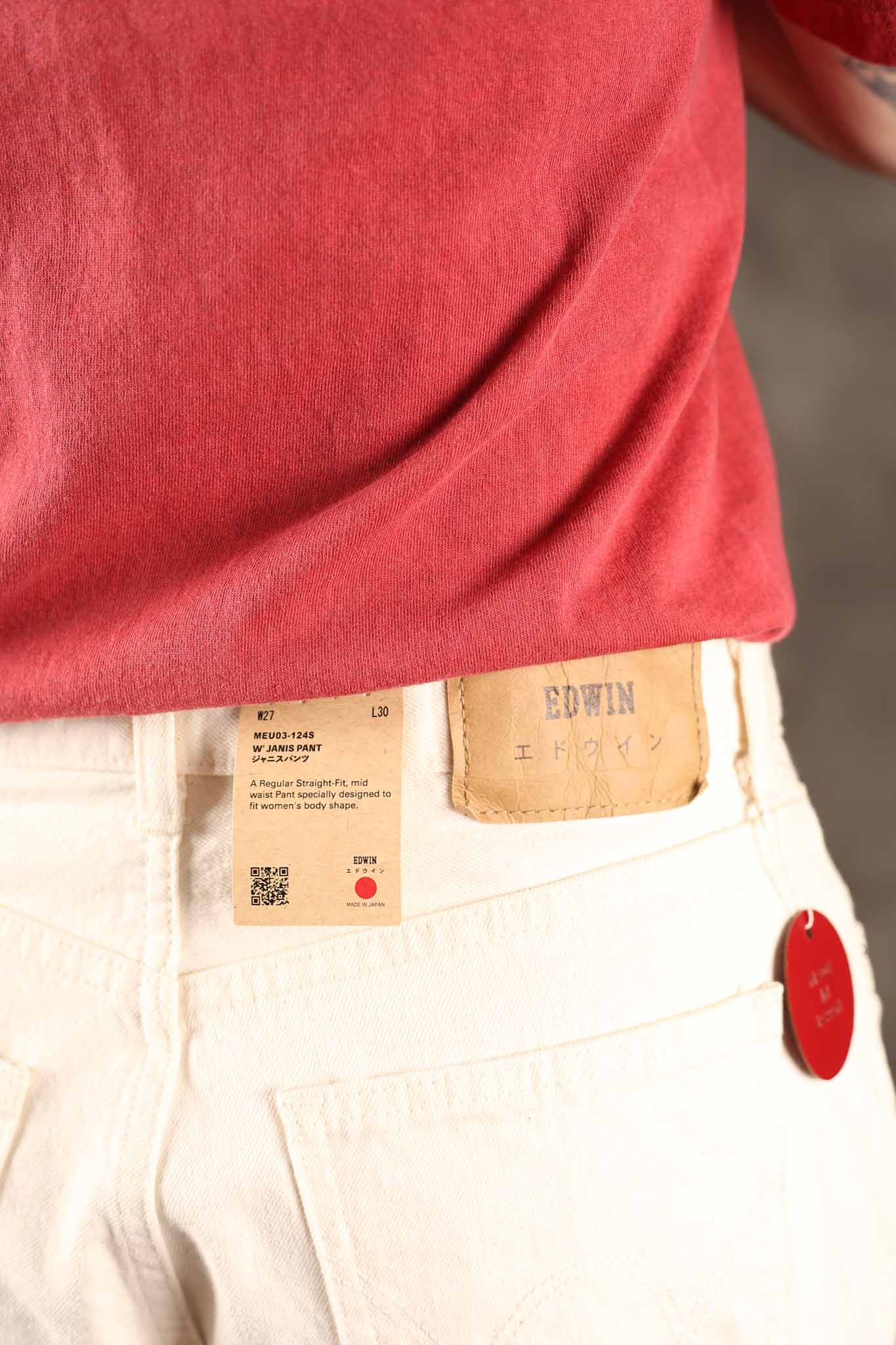 Edwin Made in Japan - Womens  Straight Janis Pant - Natural Rinsed