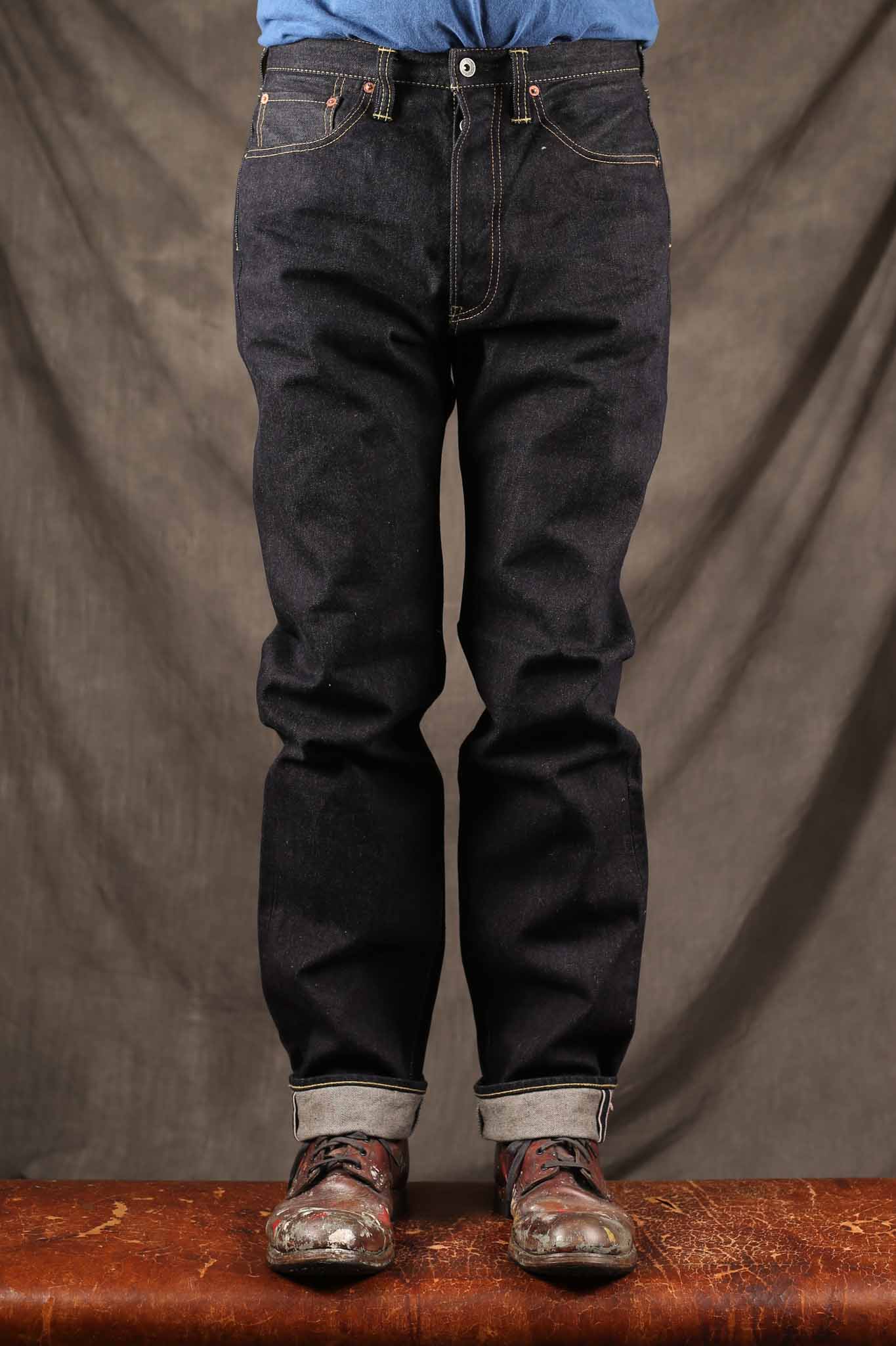 IRON HEART - IH-1955S-142 - 14oz Selvedge Denim "1955" Vintage Tapered Cut Jeans - Indigo