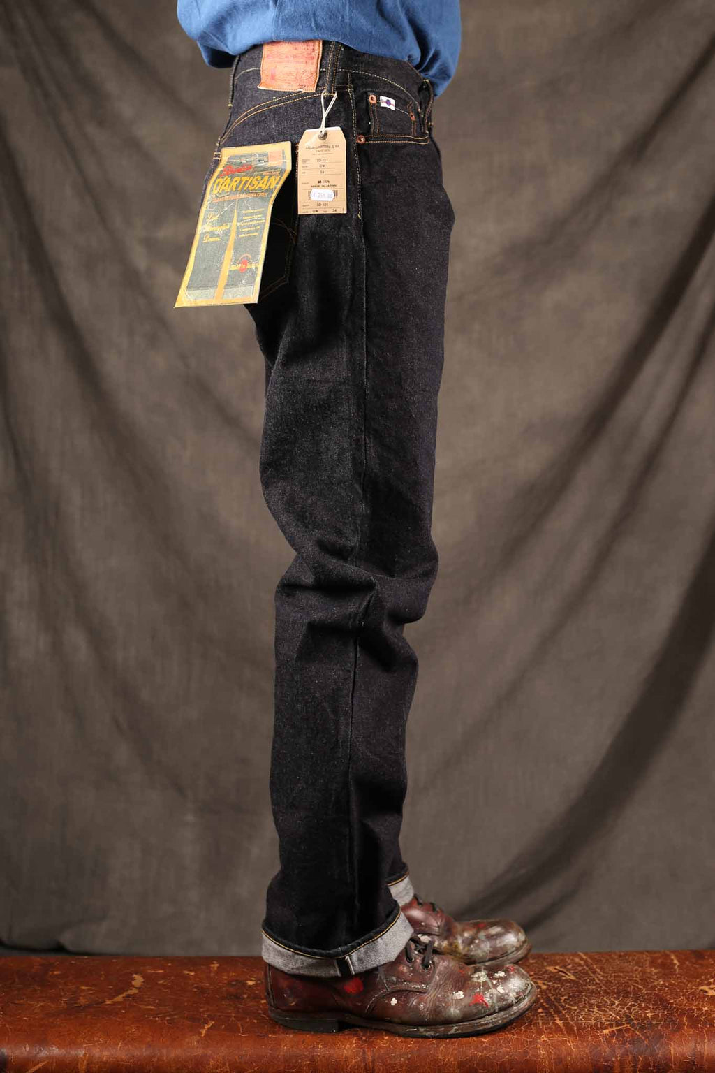 Studio D'Artisan SD101 Straight 15oz Indigo Denim Jeans (Rinsed)