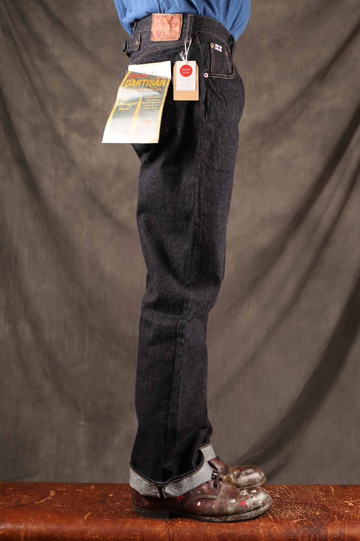 Studio D'Artisan SD102-CB 15oz Cinch-back jeans loose straight(Rinsed)