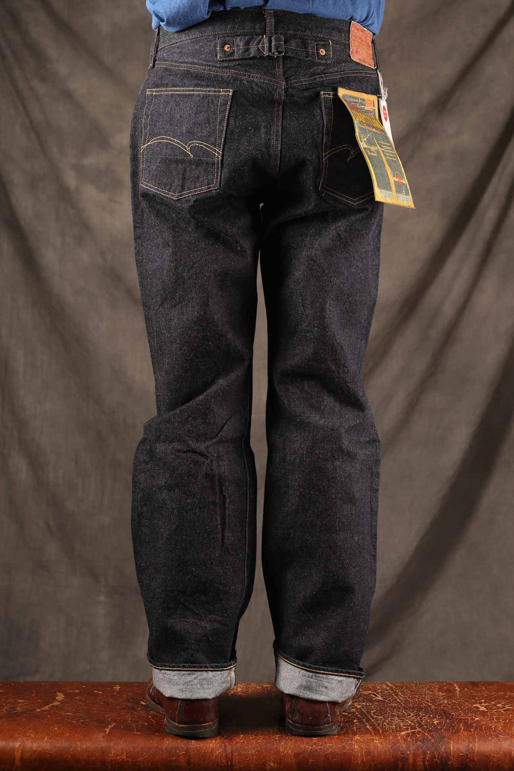 Studio D'Artisan SD102-CB 15oz Cinch-back jeans loose straight(Rinsed)