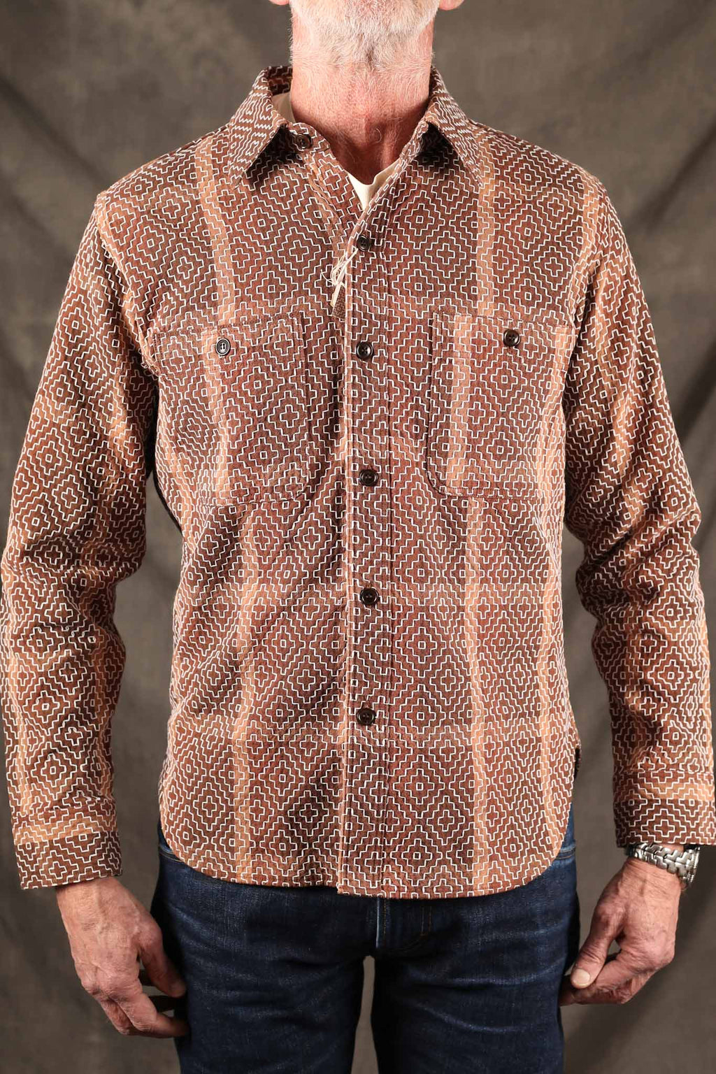 Studio D'Artisan 5726 Persimmon Tannin Work Shirt