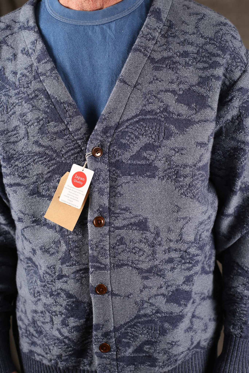 Studio D'Artisan 8184 Pig Camouflage Knit Cardigan