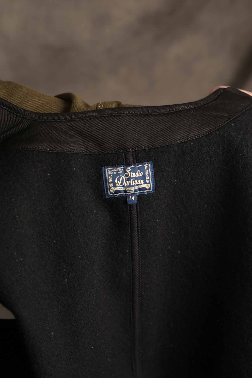 Studio D'Artisan 4617 Black Kasuri Dyed Beach Cloth Vest