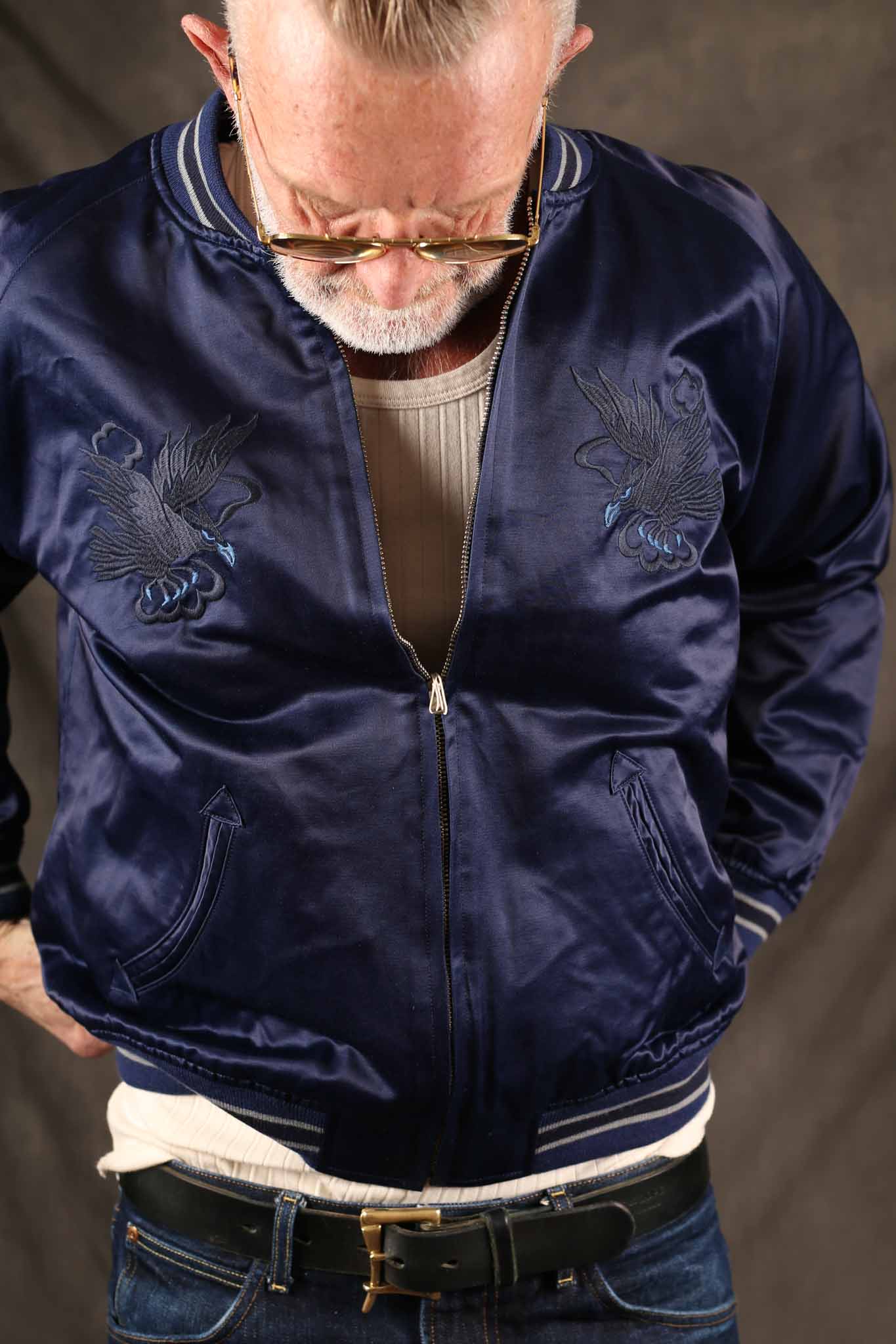 Studio D'Artisan 4622 Indigo Dyed Sukajan Jacket