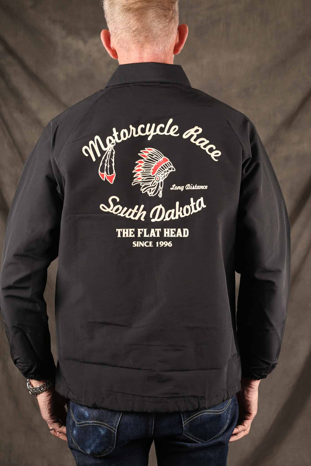 THE FLAT HEAD -FN-OJ-NC006 - 64CLOTH COACH JACKET - MOTORCYCLE RACE
