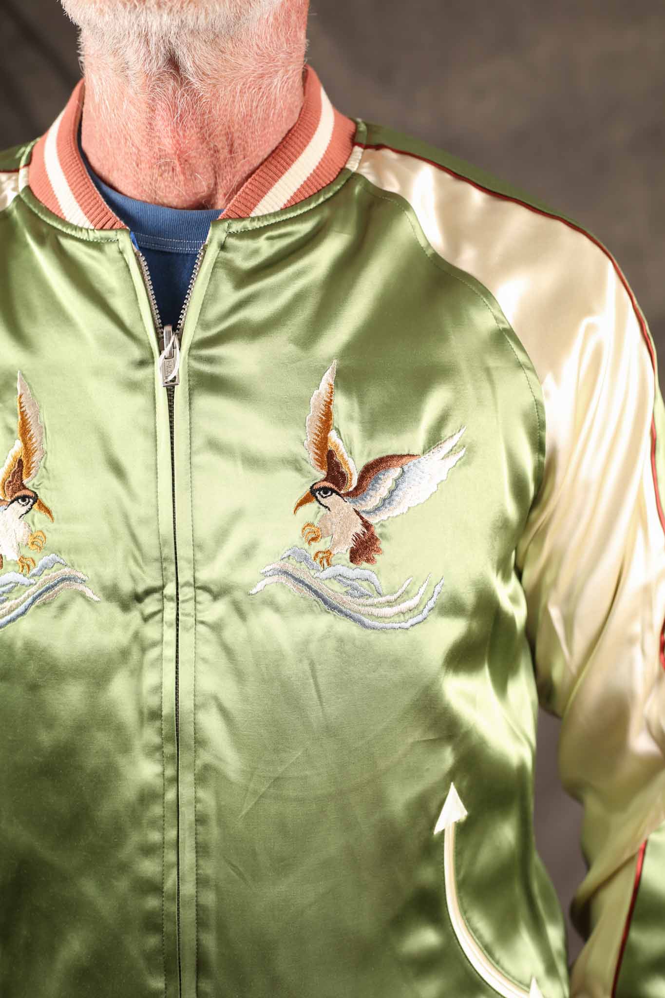 THE FLAT HEAD -fn-oj-sv003 - tiger & dragon souvenir jacket