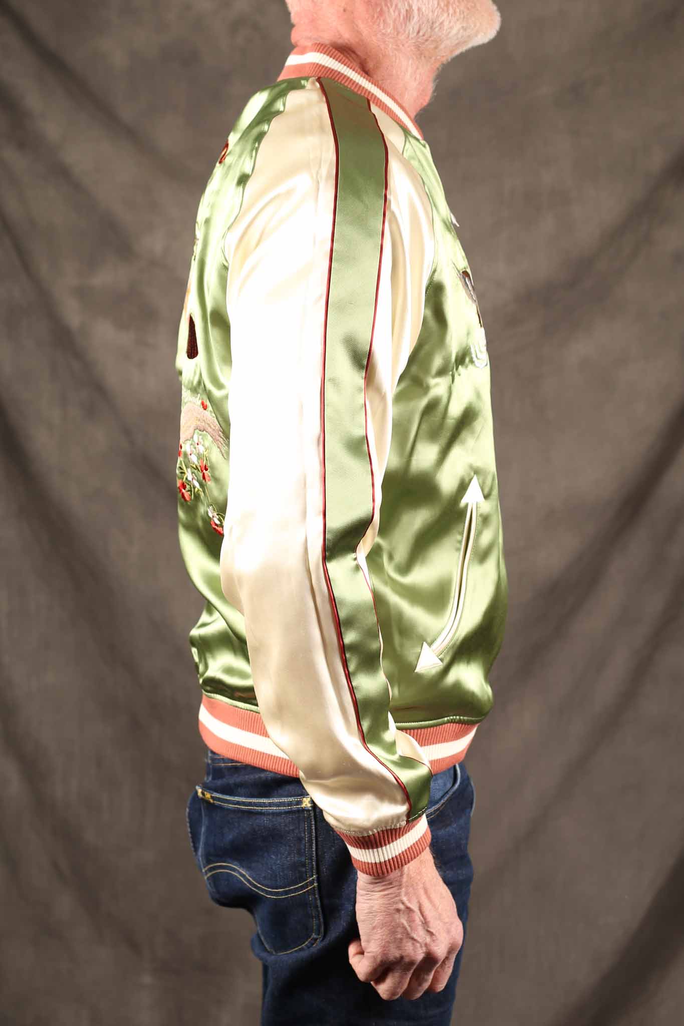 THE FLAT HEAD -fn-oj-sv003 - tiger & dragon souvenir jacket