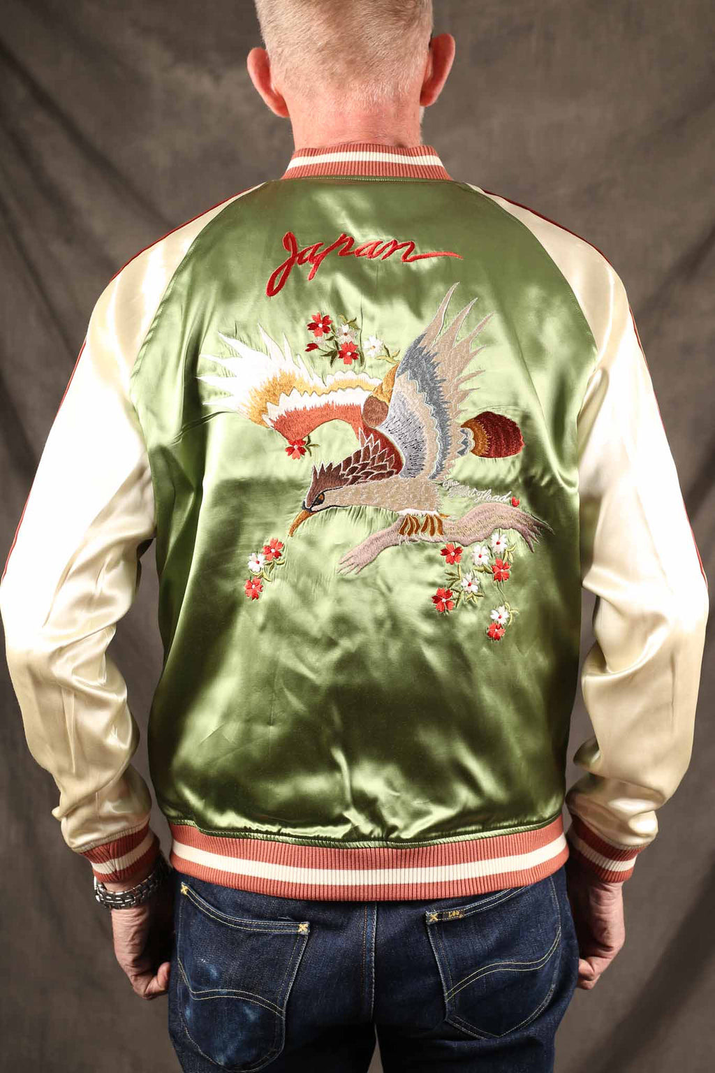 THE FLAT HEAD -fn-oj-sv003 - tiger & dragon souvenir jacket