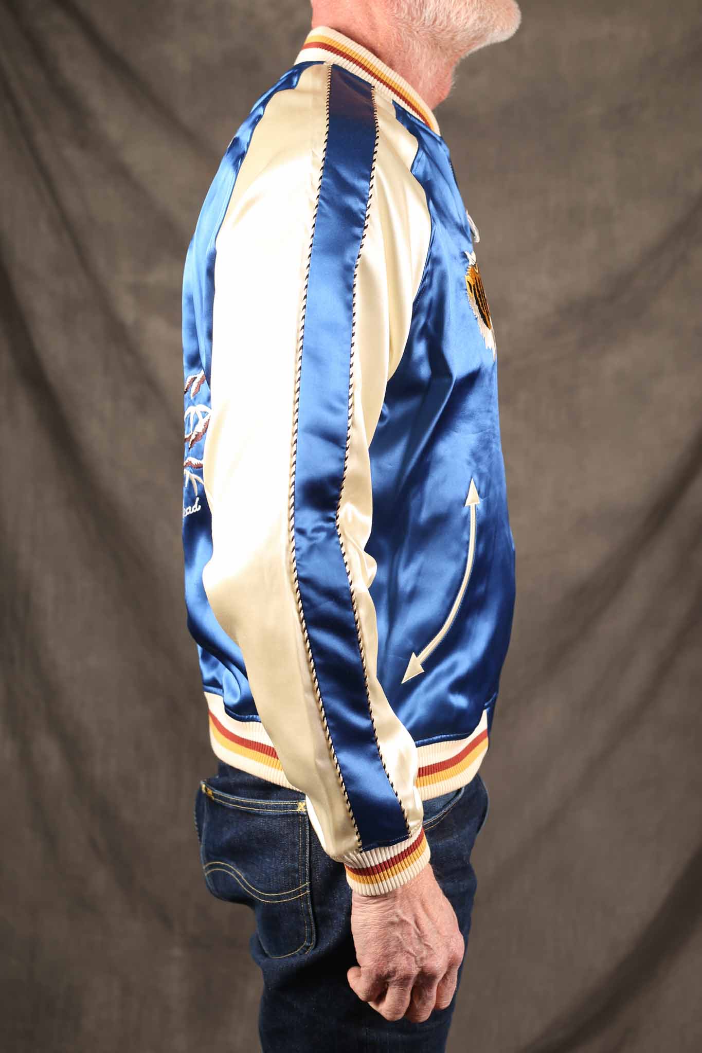 THE FLAT HEAD -fn-oj-sv003 - tiger & dragon souvenir jacket