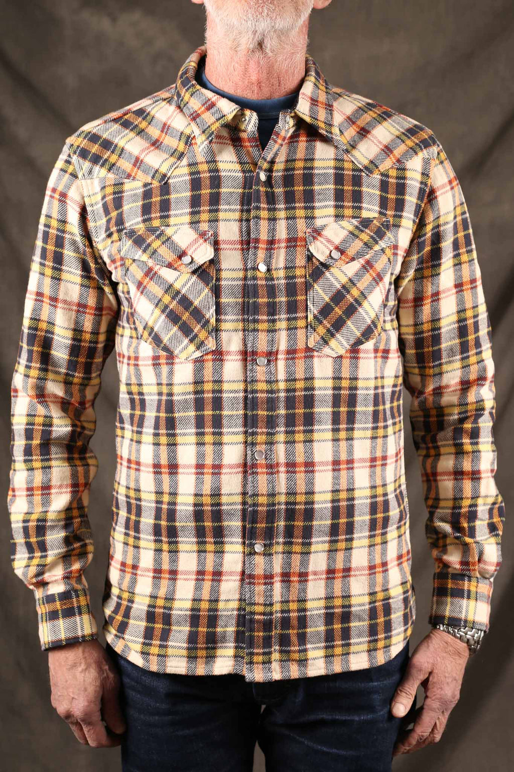 THE FLAT HEAD - FN-SNW-014L - Selvedge Check Flannel Western