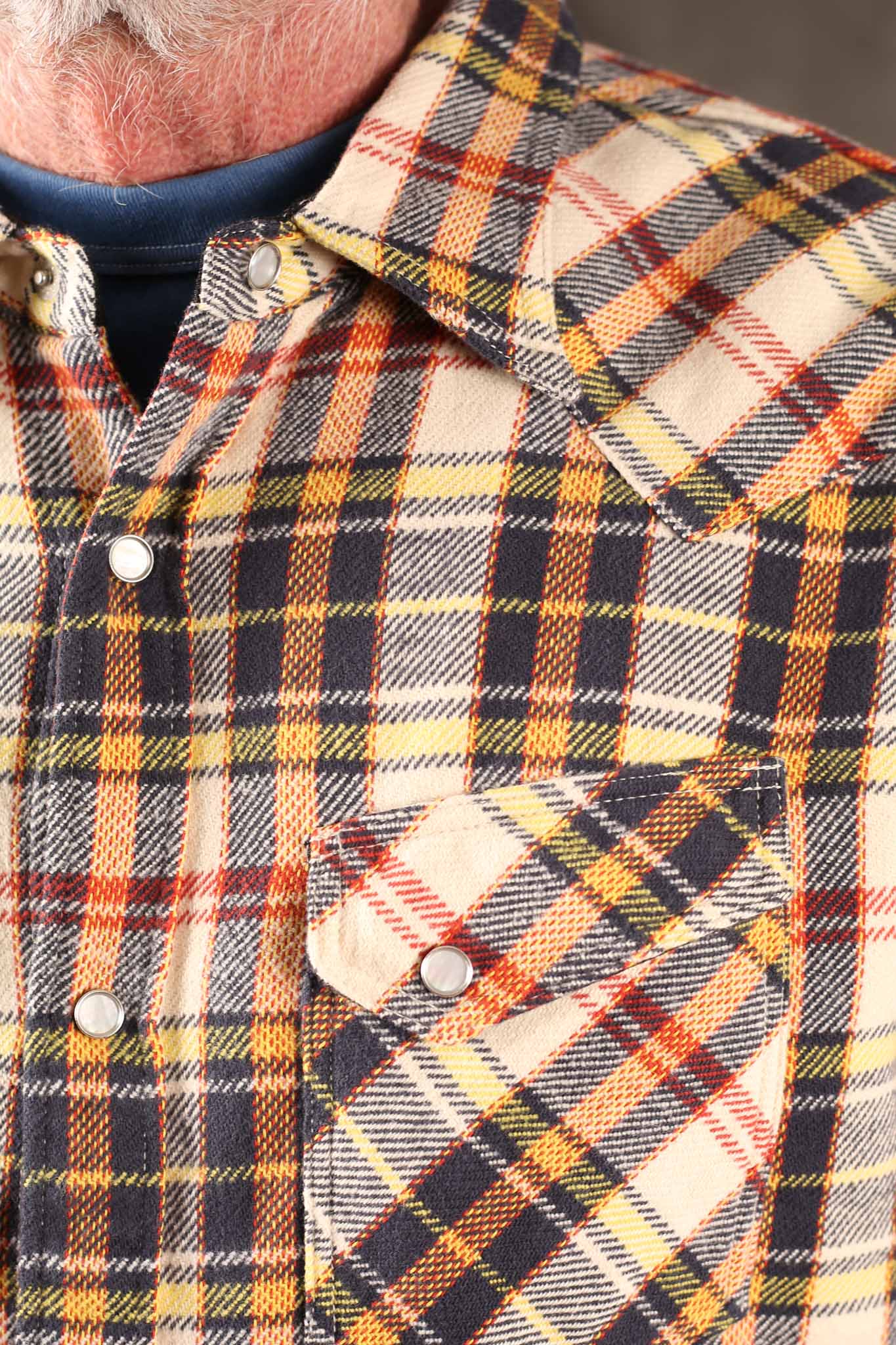 THE FLAT HEAD - FN-SNW-014L - Selvedge Check Flannel Western