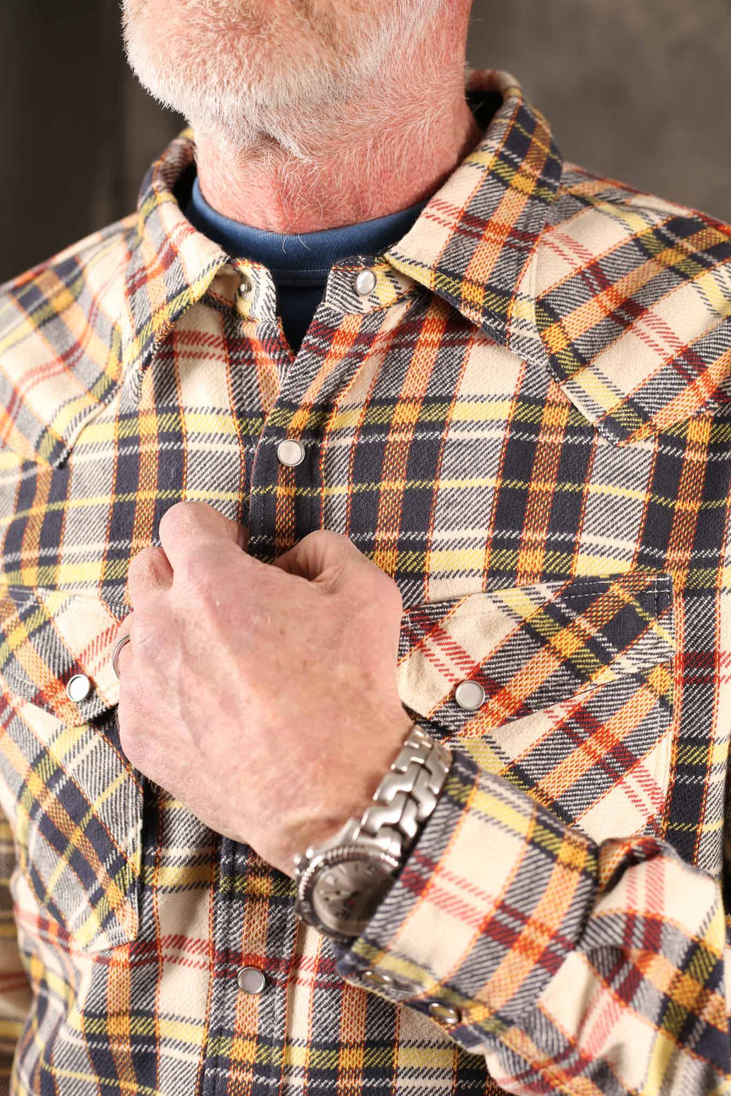 THE FLAT HEAD - FN-SNW-014L - Selvedge Check Flannel Western