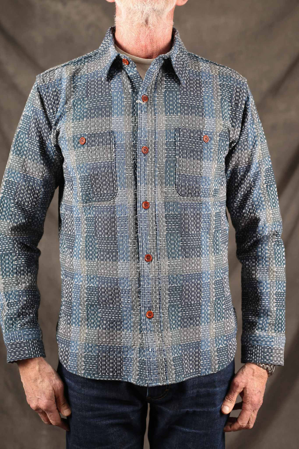 Studio D'Artisan 5651 Noragi Sashiko Shirt