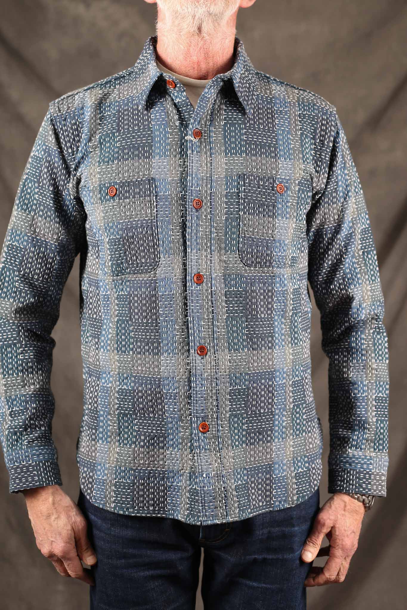 Studio D'Artisan 5651 Noragi Sashiko Shirt