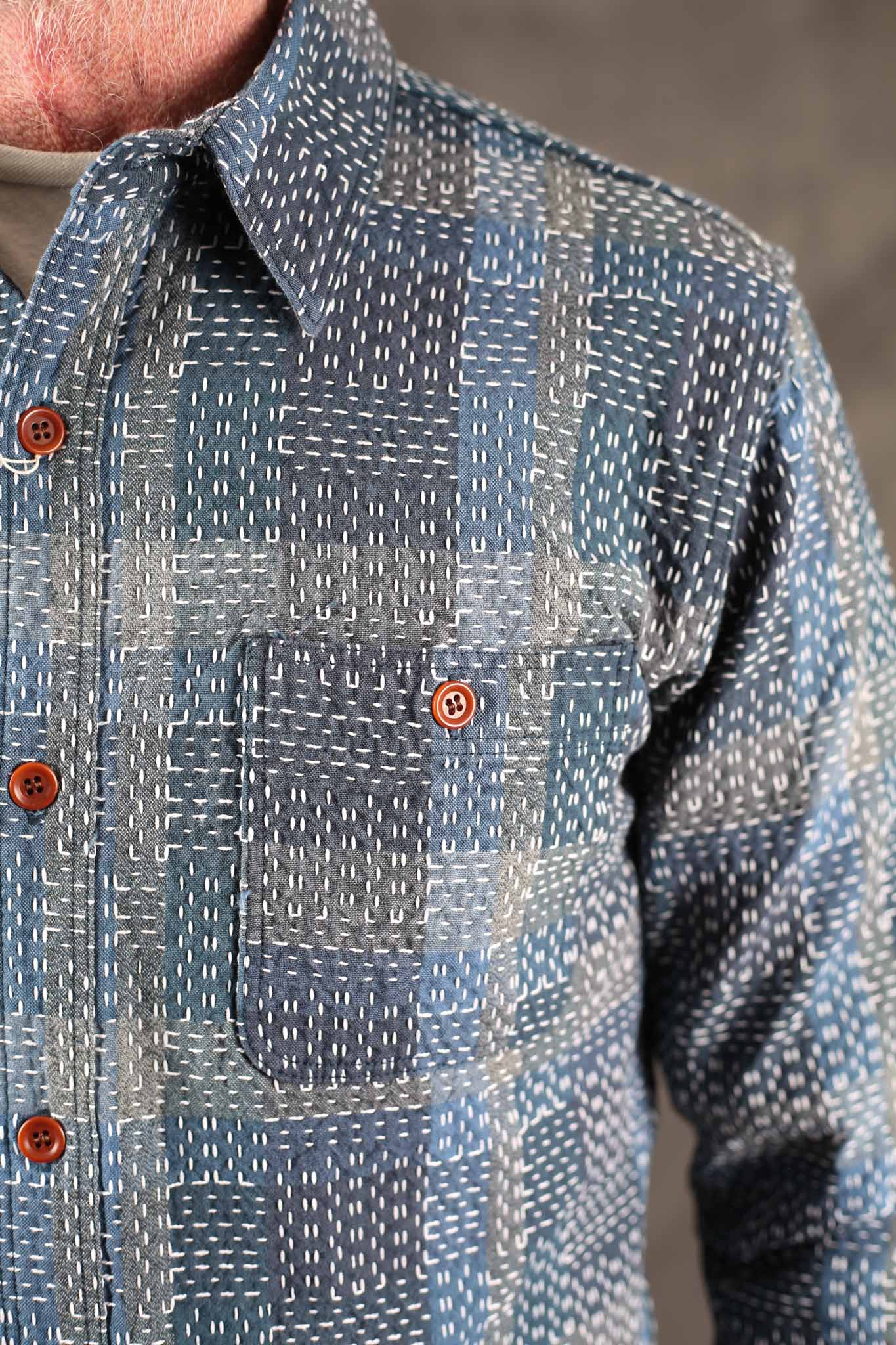 Studio D'Artisan 5651 Noragi Sashiko Shirt