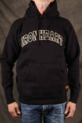 Iron Heart IHSW-79-BLK Printed 14oz Ultra Heavyweight Loopwheel Cotton Hoodie - Black